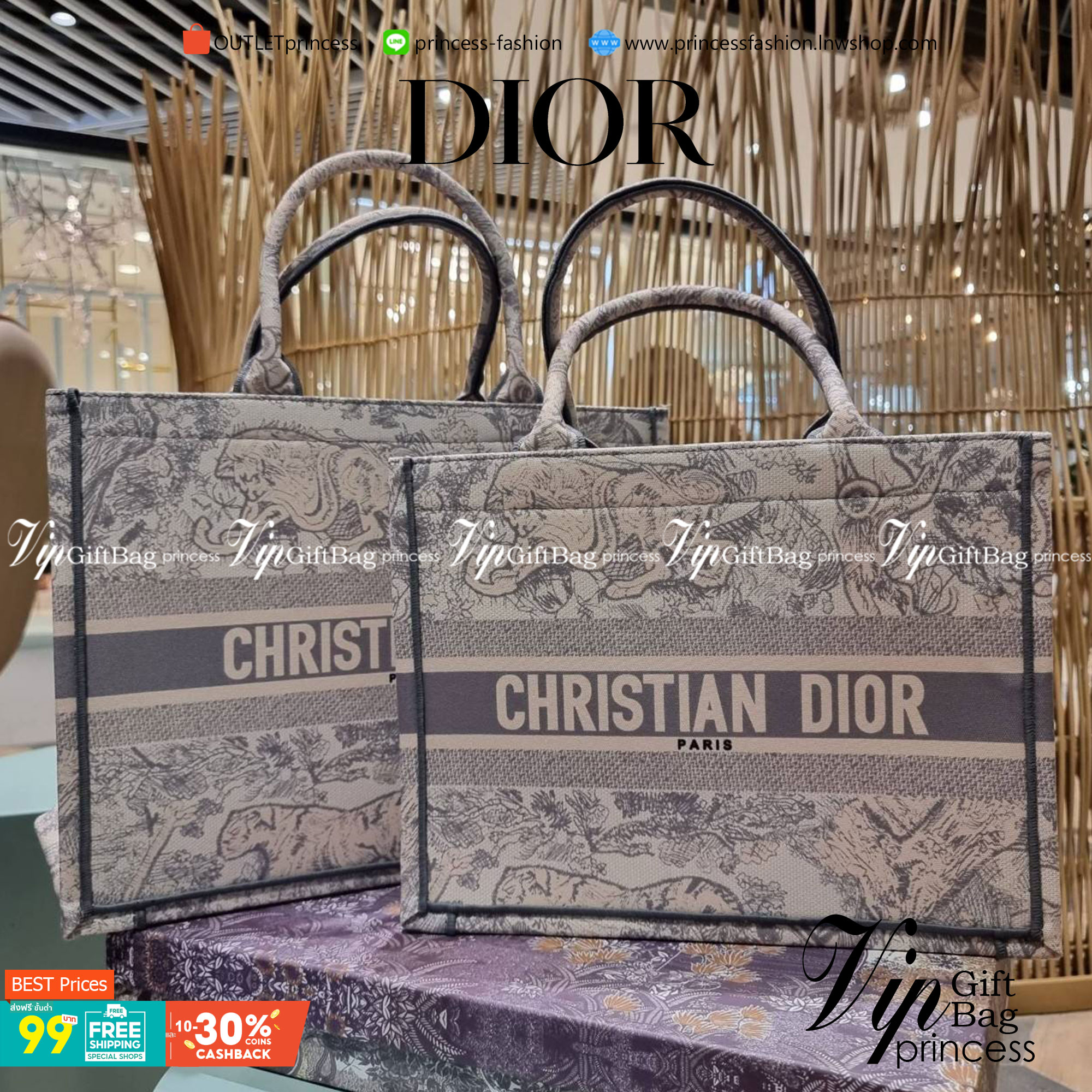 VIP 】HOT ARRIVAL!! DIOR CD SHOPPING BAG WITH GWP กระเป๋าทรงช้อปปิ้งใบใหญ่ จุใจ!! พรีเมี่ยมกิ๊ฟรุ่นดับเบิ้ลฮอต ดีไซน์คลาสสิควินเทจ สวยหรู วัสดุผ้าแคนวาสลายกราฟฟิค ภายในโล่งกว้างมากๆ ใส่ของจุสุดๆ โน้ตบุ้ค ไอแพด กระเป๋าสตางค์ มือถือ หรือเสื้อผ้ายังได้ สะพายค