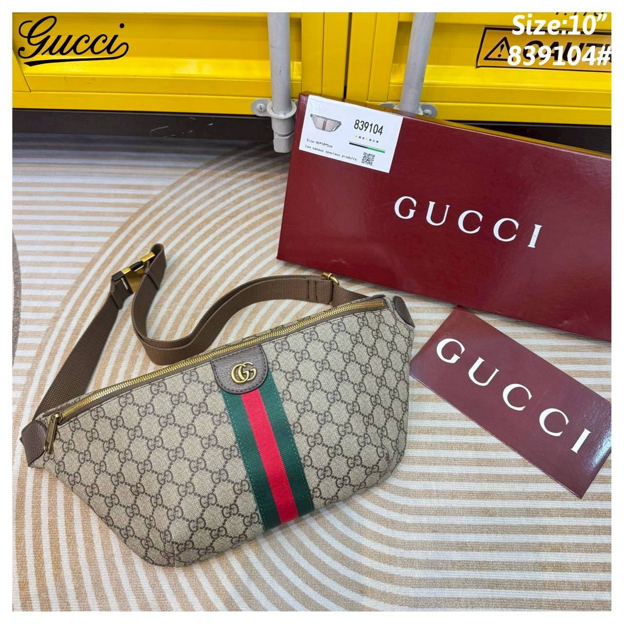 Gucci Ophidia large belt bag กระเป๋าคาดอก/คาดเอวใบใหญ่คลาสสิก ดีไซน์แถบคาดสีเขียวแดงโดดเด่น สวยหรู ภายในโล่งกว้างใส่ของได้เยอะ สายสะพายคาดอกแน่นหนา ปรับได้ตามชอบอีกเล็กน้อย