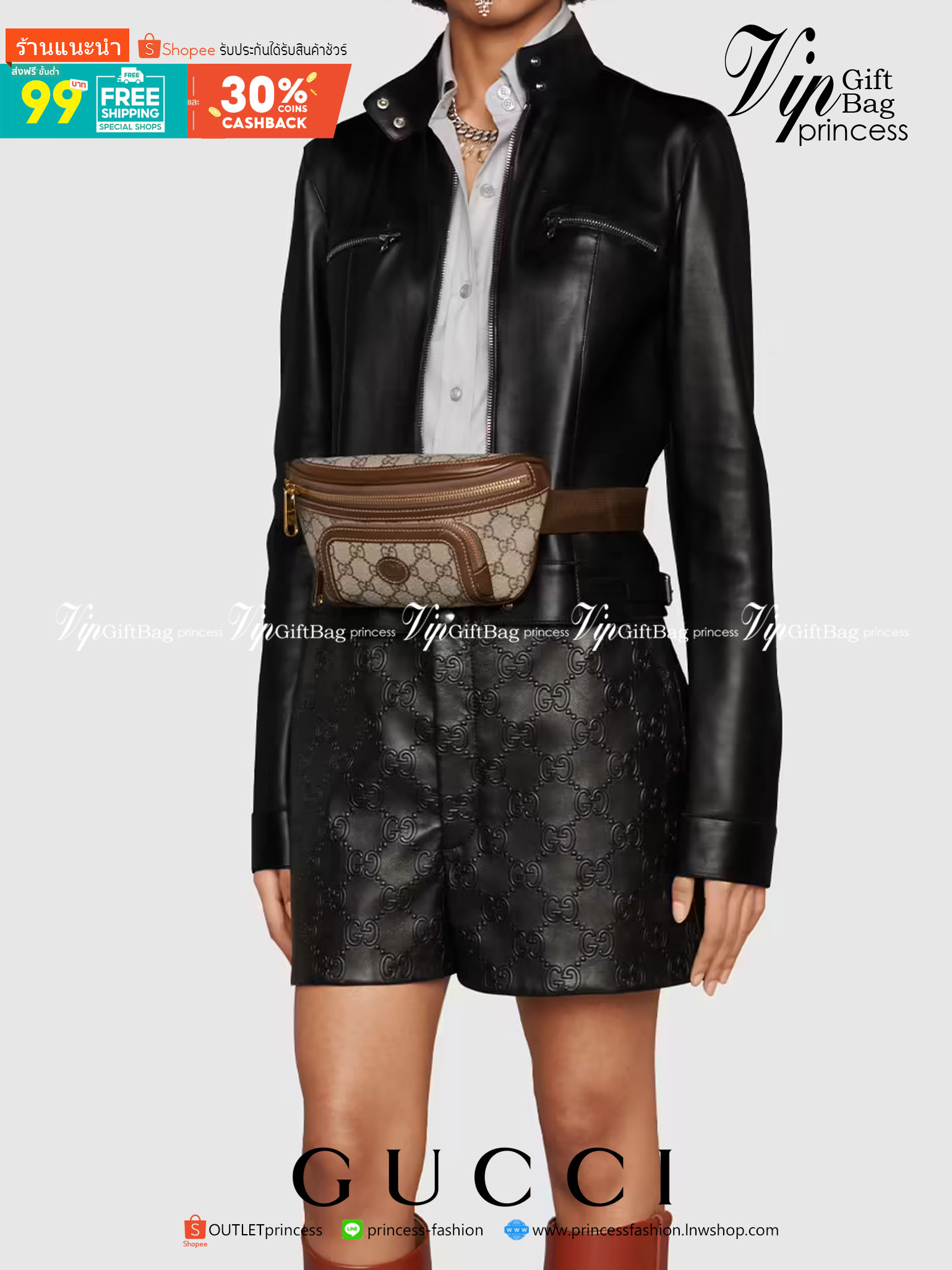 VIP 】หนังแท้ GUCCI Belt bag with Interlocking G 23CM แบบใหม่ล่าสุด ใช้ได้ทั้งหญิงชาย คาดอก คาดเอวได้ คูลๆ เลยค่าา ใบจริงสวย น่าใช้มากๆ สะพายวันไหนๆได้หมด สินค้าพร้อมส่ง มีมาจำนวนจำกัด ห้ามพลาดค่ะ! กระเป๋าคาดอกด้านหน้า//คาดไปทางด้านหลัง//หรือคาดเอวได้ ตามแ