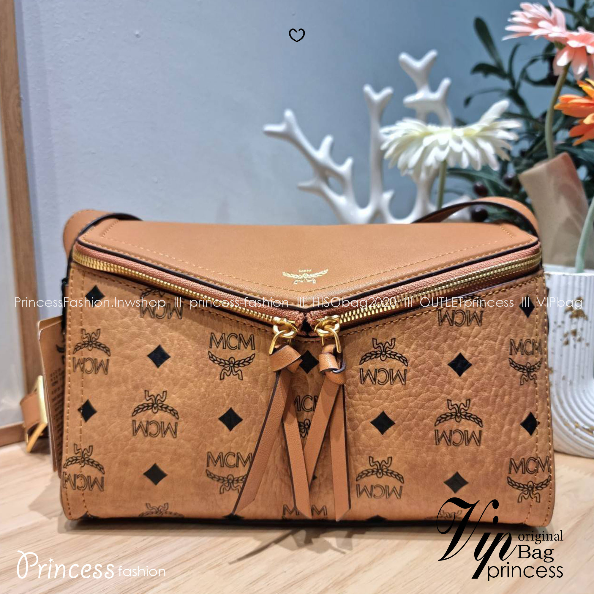 M.C.M DIAMANT 3D SHOULDER BAG IN VISETOS LEATHER MIX กระเป๋าสะพายคอลเลคชั่นสุดปัง สวยหรูในแบบฉบับคนมีสไตล์ เกรดท็อปออริ 1:1 สลับแท้