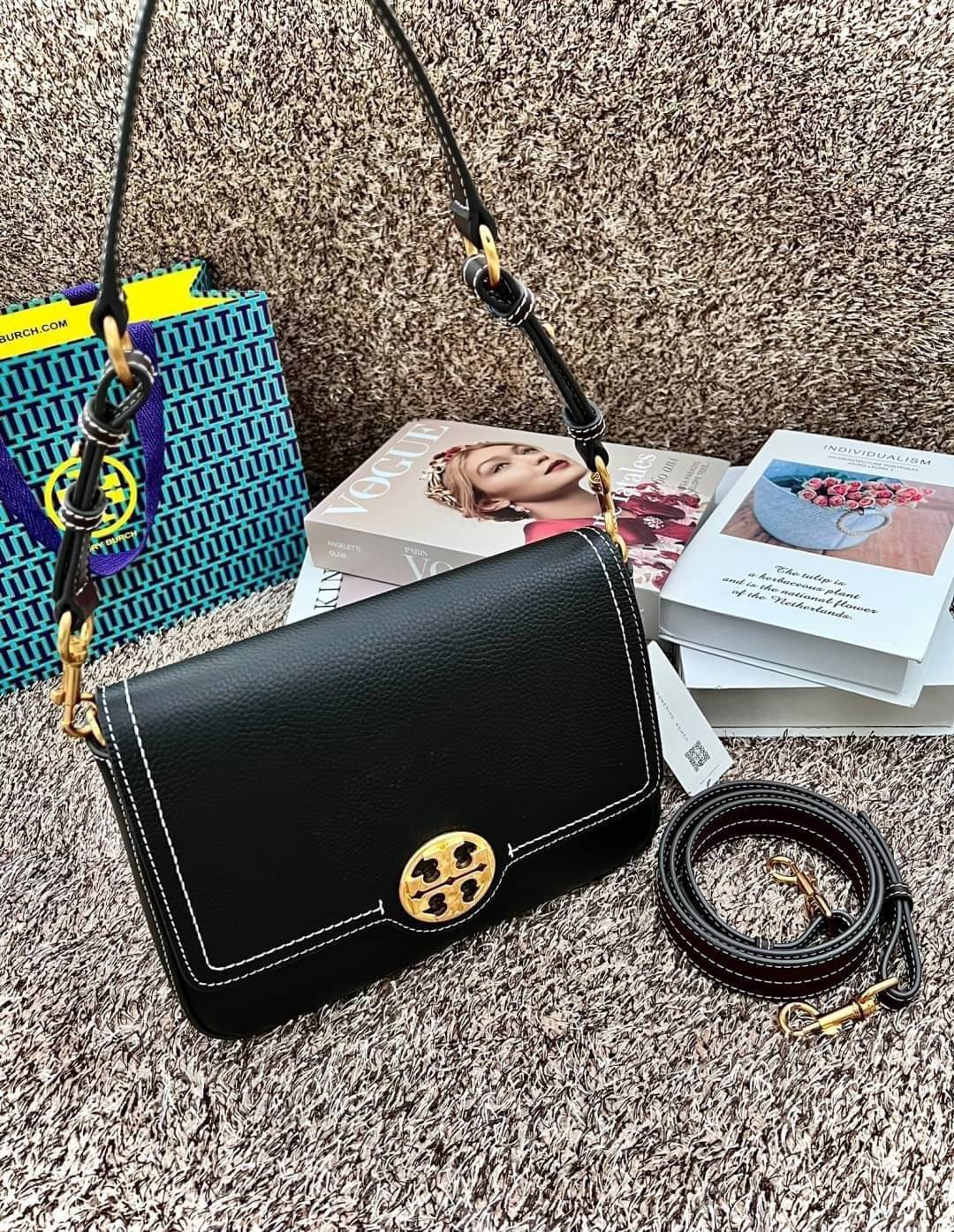 พร้อมส่ง 2 สี TORY BURCH FELIX CONVERTIBLE SHOULDER BAG กระเป๋าสะพาย เกรดท็อปออริ เกรดดีสุด สลับแท้ 1:1