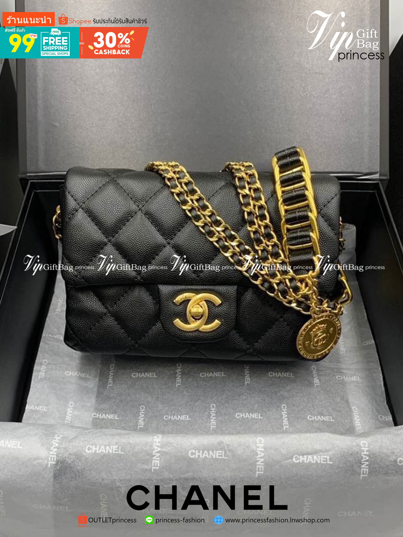 หนังแท้ VIP GIFT CHANEL Small Black Quilted Caviar Classic Flap Coin Charm Soul Chain คอลเลคชั่นใหม่ล่าสุดเลยค่ะ สายสะพายเก๋มาก ห้อย charm วงกลมสีทอง หนังคาเวียสีดำขนาด 8.5” ใส่ iPhone ได้ทุกรุ่นใส่ได้สบายๆ เลยค่ะ รุ่นใหม่เริ่ดมากจ้า