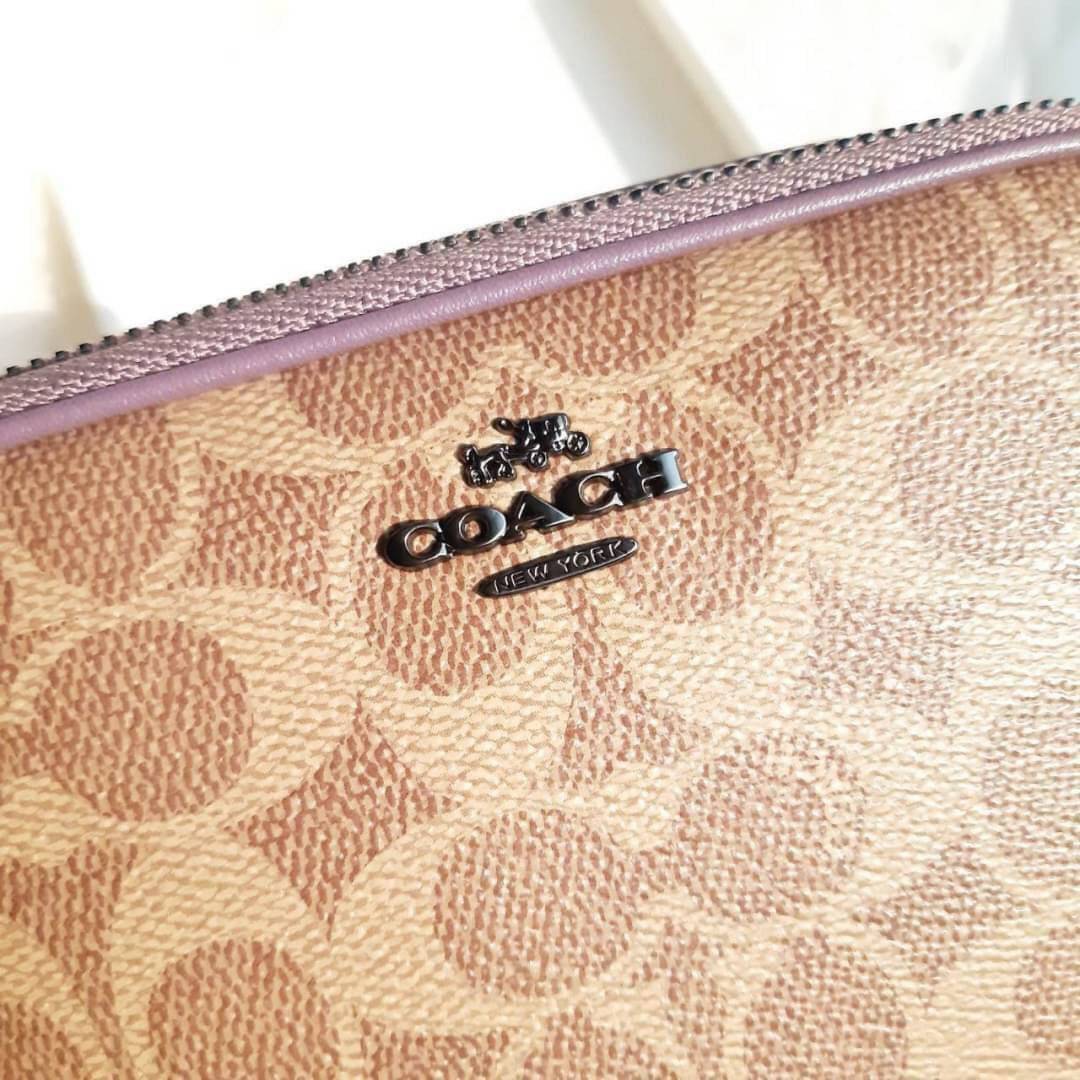 ของแท้ COACH 31542 SADIE CROSSBODY CLUTCH IN COLORBLOCK SIGNATURE CANVAS