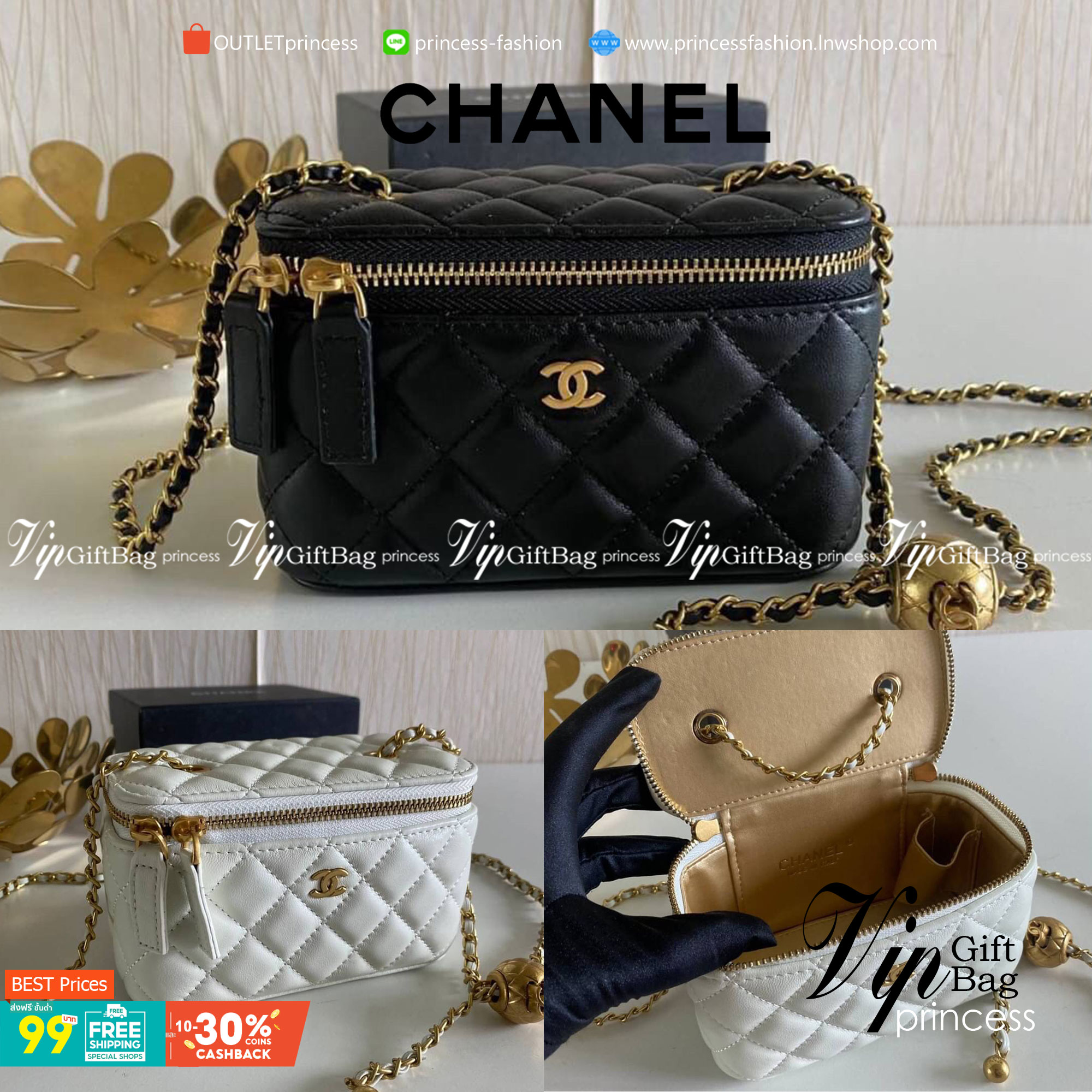 VIP GIFT 】หนังแกะแท้ CHANEL Box With Chain สายโซ่ทองหรูมาก หนังเรียบฟู ขึ้นเงา กระทบแสงยิ่งสวยค่าา โทนสีสวยสดใส เหมาะมากสำหรับสาวๆ ชิคๆ ต้องบอกเลยรุ่นนี้เหล่าเซเลบใช้กันเยอะมากๆ แค่อะไหล่ก็หรูไปเดินครึ่งแล้วค่าา😁 พร้อมส่งที่ไทยที่นี่ที่เดียว