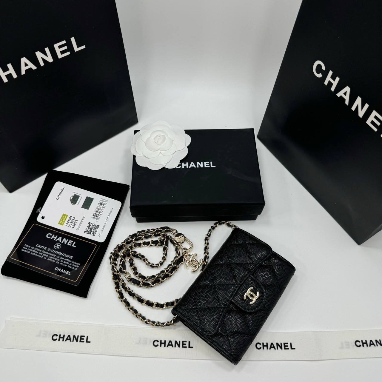 CHANEL mini wallet on chain crossbody กระเป๋าสตางค์พร้อมสายสะพายไซส์มินิ เกรดออริ 1:1 ใช้งานต่างประเทศได้ ภาพถ่ายจากงานขายจริง