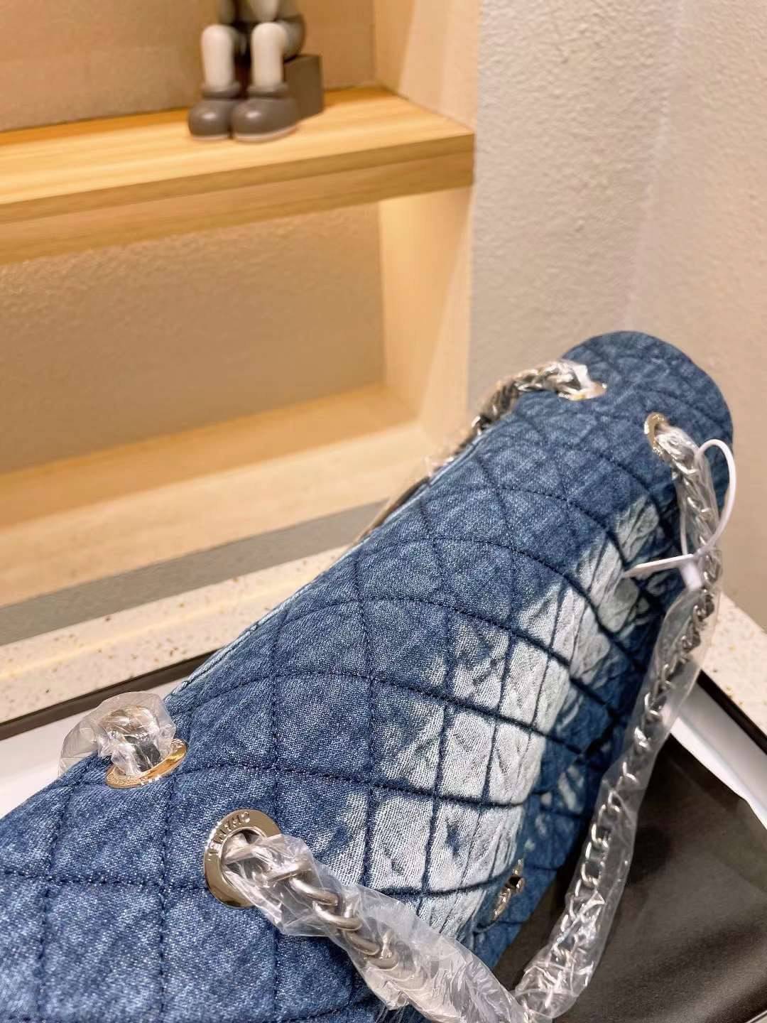 CHANEL Large Denim Flap Bag พร้อมส่ง 2 สี 16"