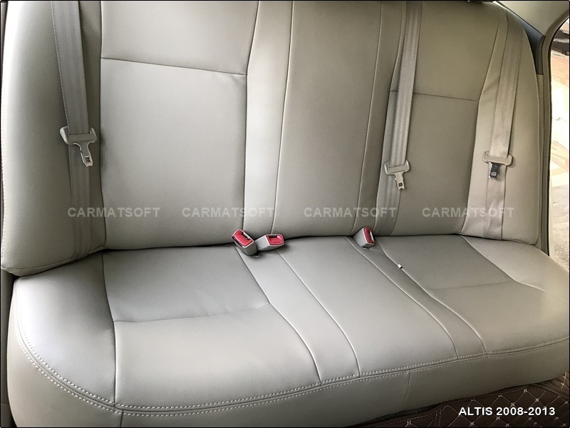 ชุดหุ้มเบาะรถยนต์ ALTIS 2008-2013 หนังPVC เกรดA หนา1มิล สีครีม