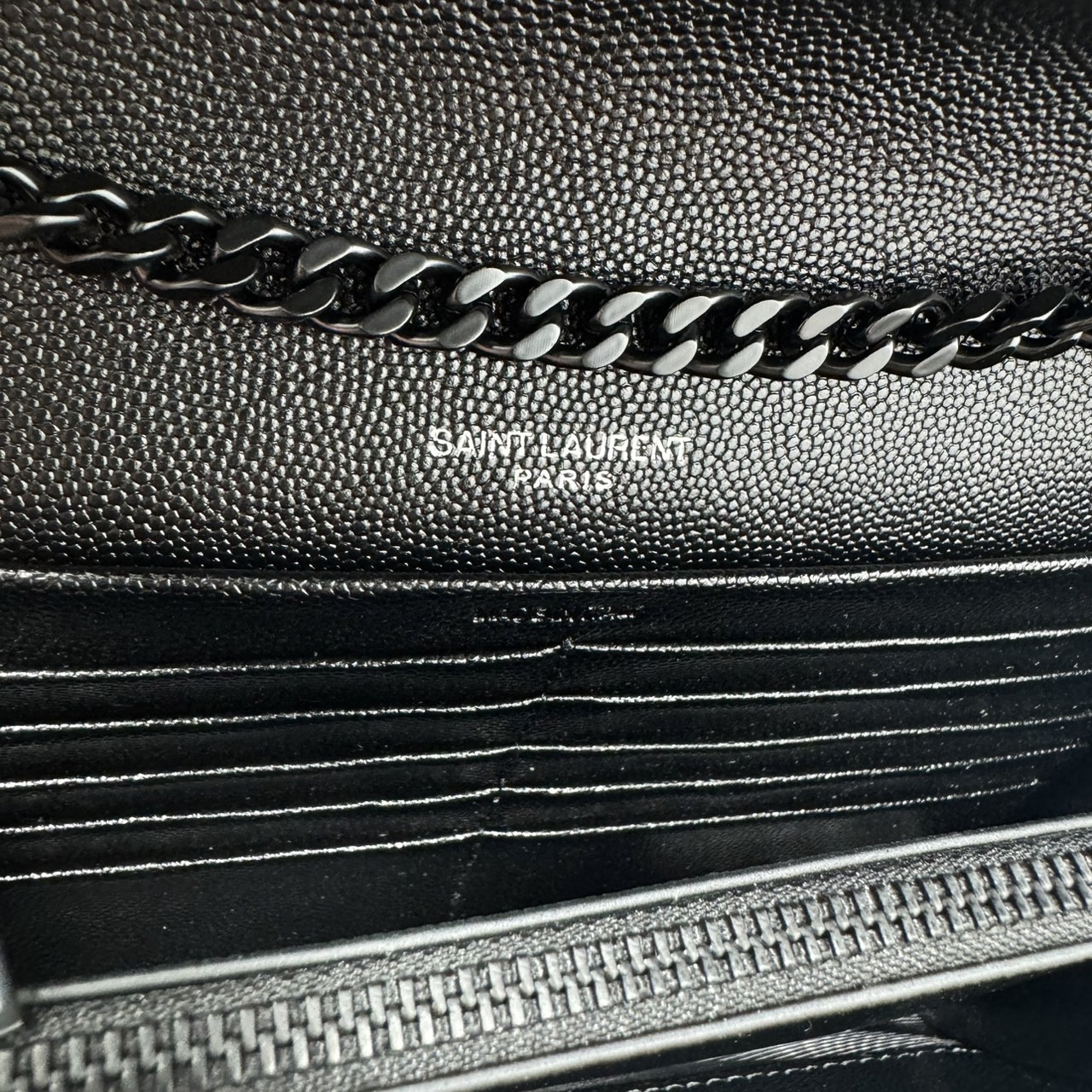YSL Woc 9 Wallet on chain / YSL Clutch Bag 9" กระเป๋าสะพายรุ่นยอดนิยม เกรดหนังคาเวียร์สวยเต็มใบ เกรดออริ 1:1 ใช้งานต่างประเทศได้