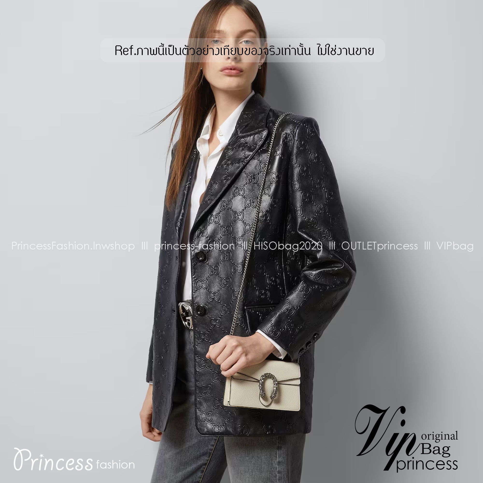 GUCCI DIONYSUS LEATHER SUPER MINI BAG กระเป๋าสะพายไดโอนิซูสหรูหราเป็นเอกลักษณ์ เกรดออริ สลับแท้ 1:1 ใช้งานต่างประเทศได้