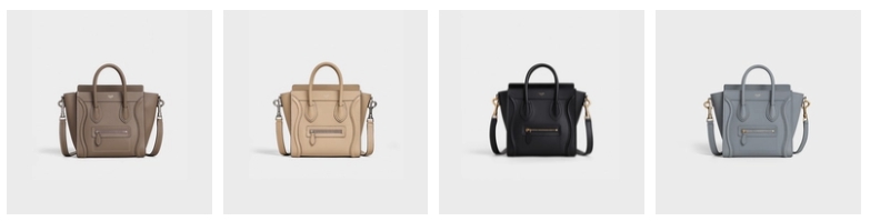 CELINE NANO LUGGAGE BAG IN DRUMMED CALFSKIN เกรดออริจินอล กระเป๋าสะพายรุ่นตามหา ขนาดกำลังดี เปิดปิดด้วยซิปอะไหล่ทองมีที่จับหนัง ด้านในกว้าง มาพร้อมช่องซิปอีกช่อง เป็นอีกทรงที่ฮิตมานานข้ามปี มาพร้อมสายยาวสะพายแบบ CROSSBODYได้ หรือจะถือออกงานก็สวยหรูอีกแบบ 