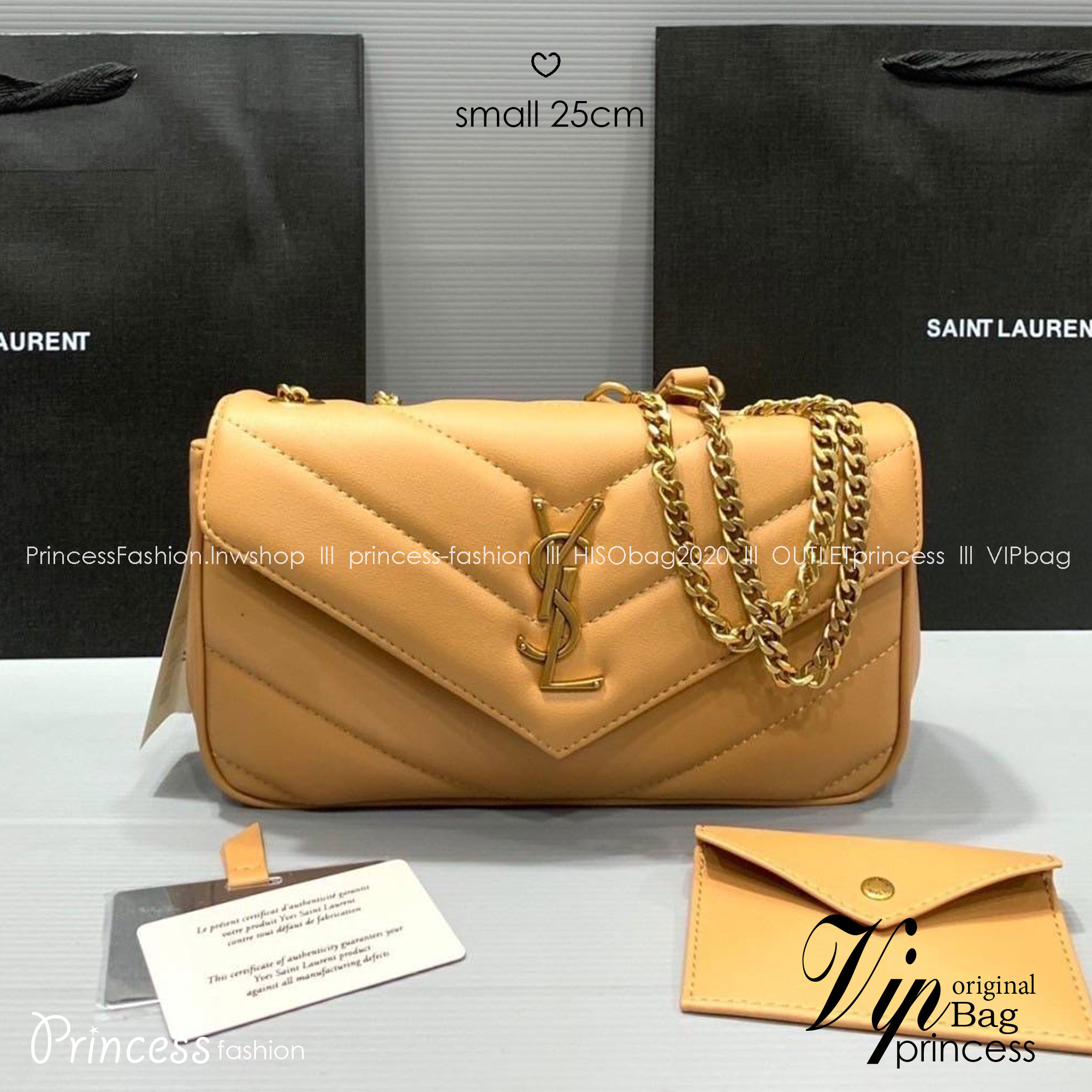 ORI | หนังแท้ 25cm YSL loulou small in matelassé กระเป๋าสะพายทรงสวยคลาสสิค มาพร้อมใบเล็กใส่การ์ด งานหนังแท้สมผัสนุ่มมือตะเข็บเย็บลายเชฟรอนสวยเป็นเอกลัษณ์