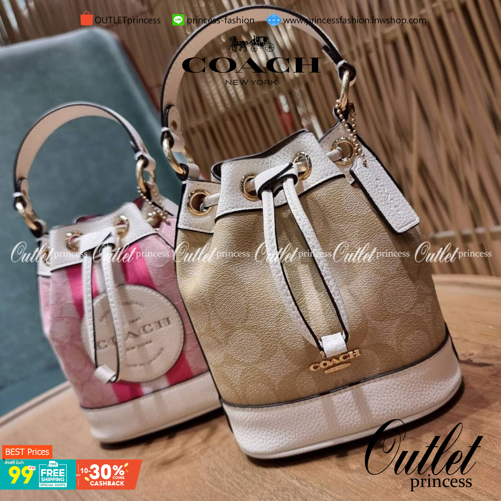 COACH C5121 DEMPSEY 15 DRAWSTRING MINI BUCKET BAG น้องคนสวยมาใหม่จ้า รุ่นใหม่กริ๊บ!! ยังไม่เข้าช็อปไทย ละมุนคุณหนูต้องมาแล้วแหละ กระเป๋าทรงถังไซส์มินิ ใช้งานง่ายด้วยการรูดหนังปิดรอบปากกระเป๋า ทุกอย่างลงตัวที่สุด!! มาพร้อมตัวห้อยรูปหัวใจสีทองกุ๊กกิ๊ก น่ารั