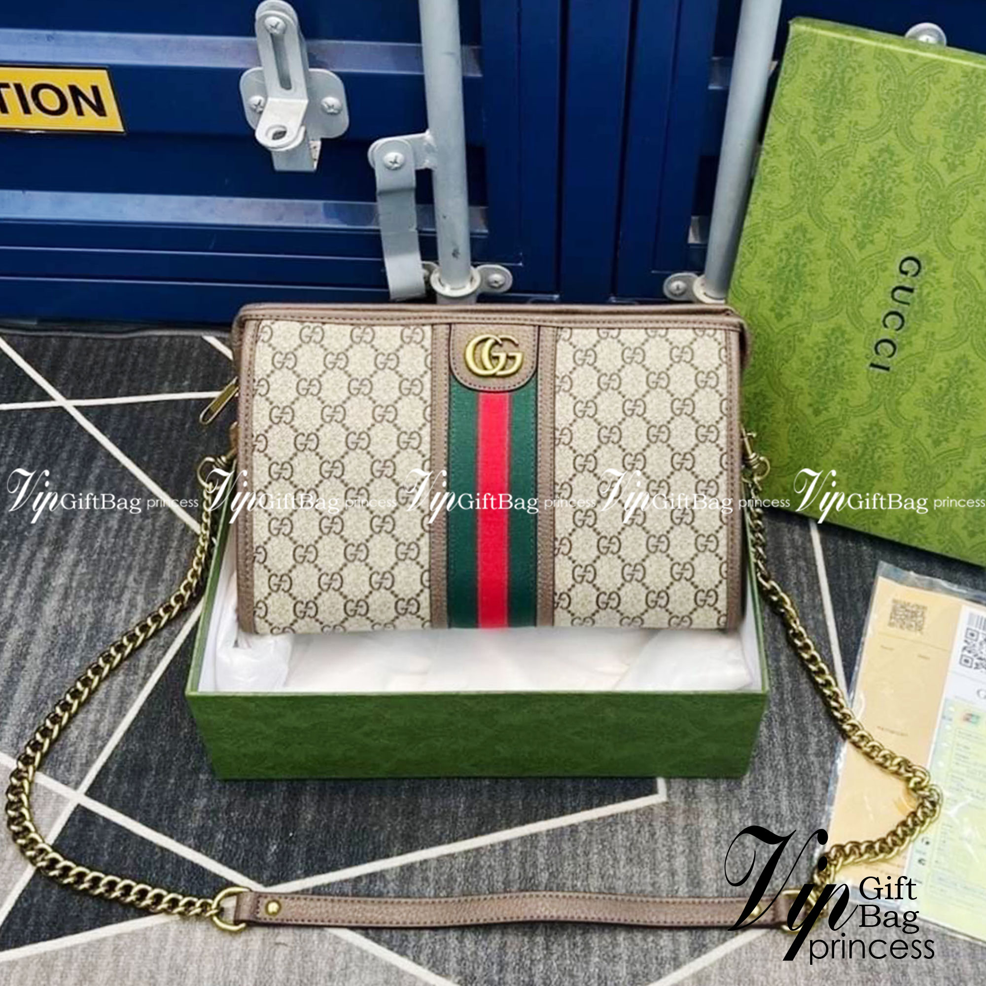 Gucci Ophidia GG small shoulder bag พร้อมส่งที่ไทย ภาพถ่ายจากงานขายจริง ใช้งานต่างประเทศได้