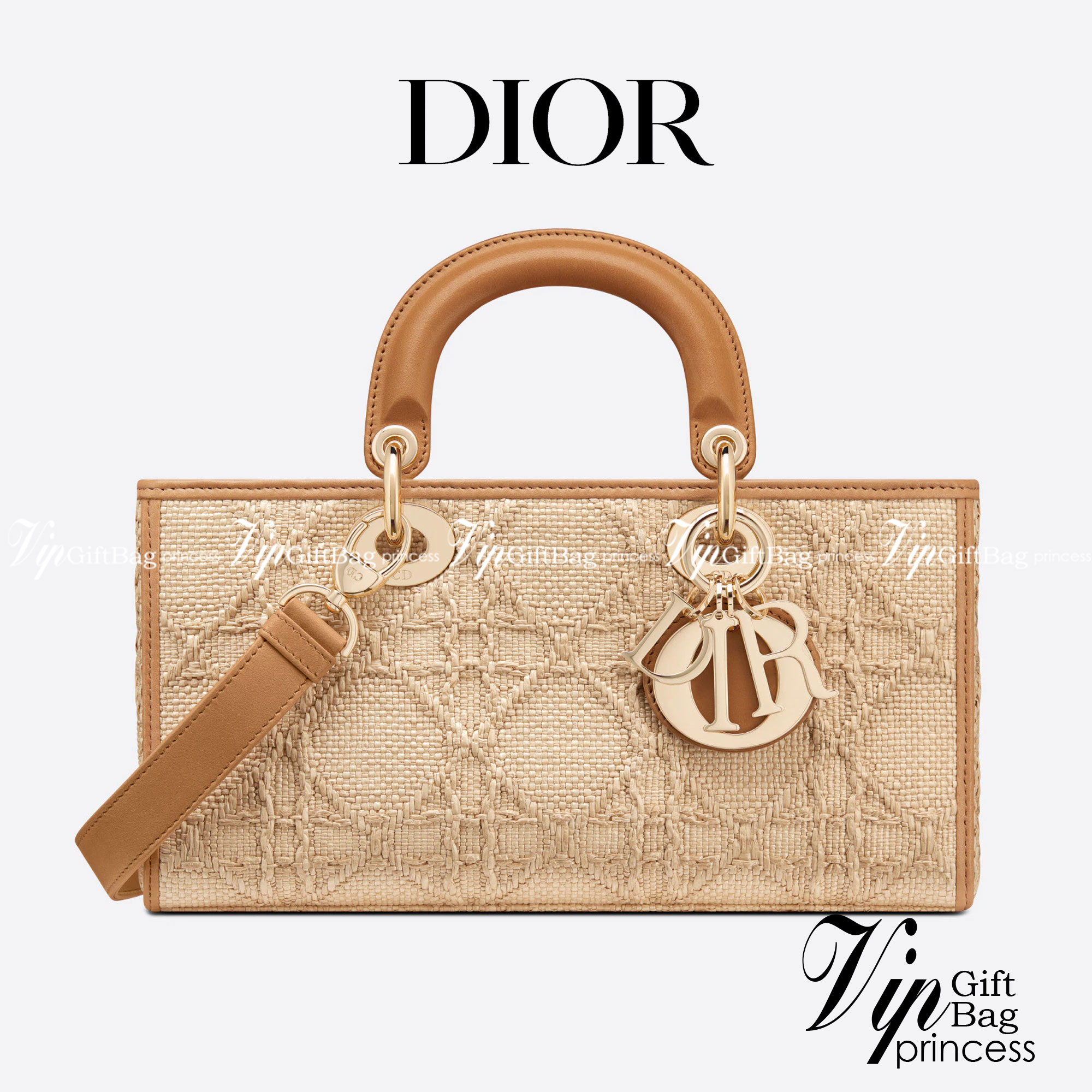 ORI 】DIOR Lady D-Joy Bag Natural Cannage Raffia พร้อมส่งที่ไทย ภาพสินค้าถ่ายจากงานขายจริง ใช้งานต่างประเทศได้