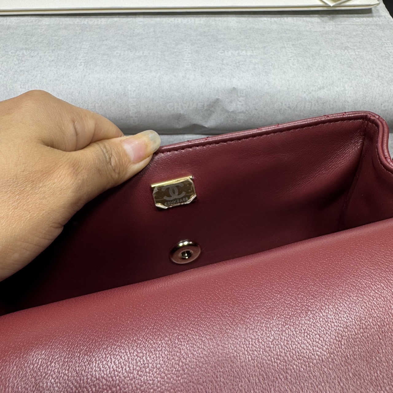 ORI | หนังแท้ Chanel Mini Classic Handbag With Top Handle กระเป๋าสะพายรุ่นคลาสสิกพร้อมหูจับถนัดมือ สวยเรียบหรู 🤍 สินค้าเกรดออริจินอล เทียบแท้