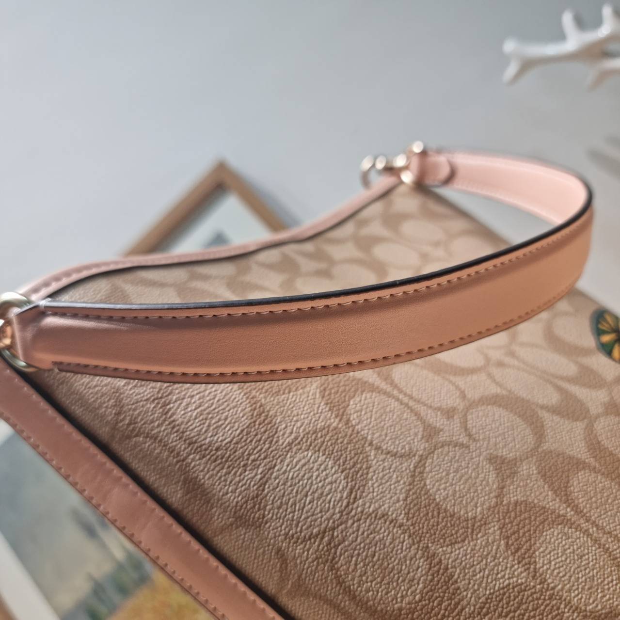 CU394 COACH x OBSERVED BY US CITY BUCKET BAG IN SIGNATURE CANVAS กระเป๋าทรงบัคเก็ต ดีไซน์ลวดลายดอกไม้น่ารักน่าใช้ เกรดท็อปออริ 1:1 สลับแท้