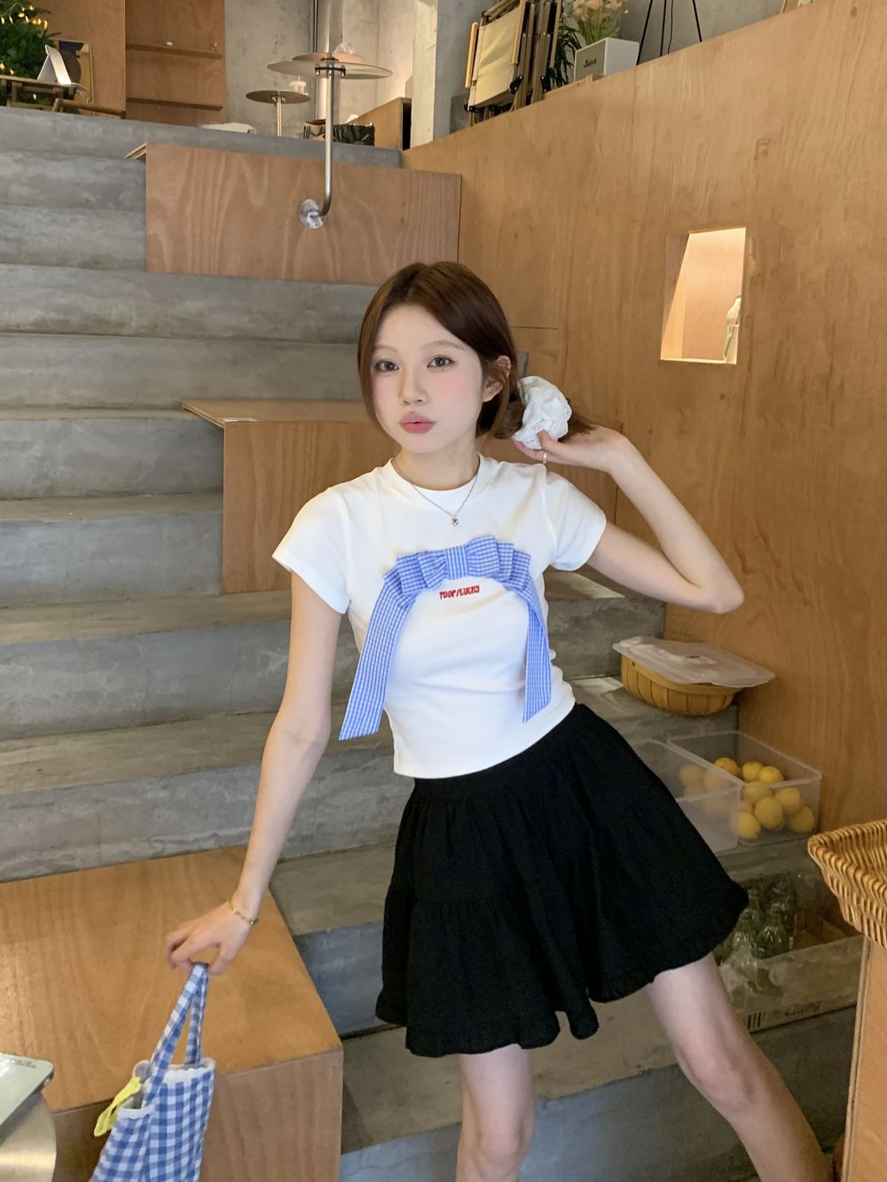 พร้อมส่ง 🍅 Mae blouse เสื้อทรงครอปผ้าเข้ารูปสวยมาก (IN38761)