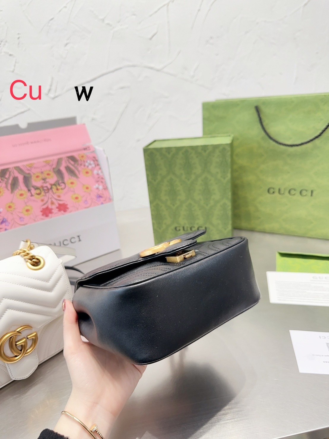 GG MARMONT MATELASSE MINI TOTE BAG / GG MARMONT mini shoulder bag พร้อมส่ง 2 สี กระเป๋าสะพายมินิคลาสสิค สะพายขับผิว ดูแพง อัพลุคได้สบายๆ