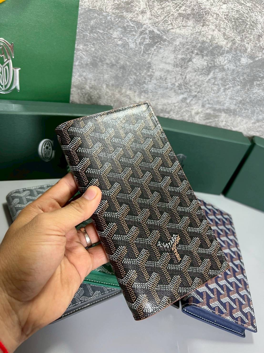 ORI หนังแท้ | Goyard Saint-Roch Wallet / Goyard Long Wallet กระเป๋าสตางค์ใบยาว กระเป๋าสตางค์โกยาร์หรูหรา