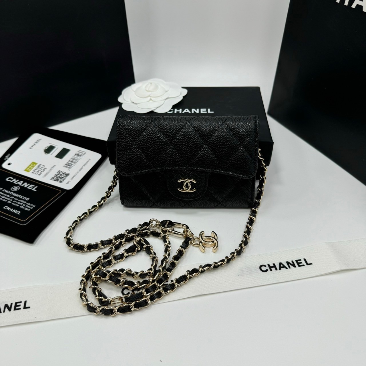 CHANEL mini wallet on chain crossbody กระเป๋าสตางค์พร้อมสายสะพายไซส์มินิ เกรดออริ 1:1 ใช้งานต่างประเทศได้ ภาพถ่ายจากงานขายจริง