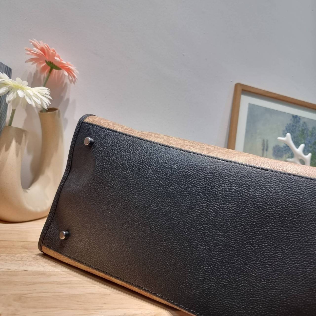 COACH FIELD TOTE IN SIGNATURE CANVAS C7674 กระเป๋าทรงโท้ท ไซส์ใหญ่ภายในโล่งกว้าง เกรดท็อปออริ เกรดดีสุด สลับแท้ 1:1