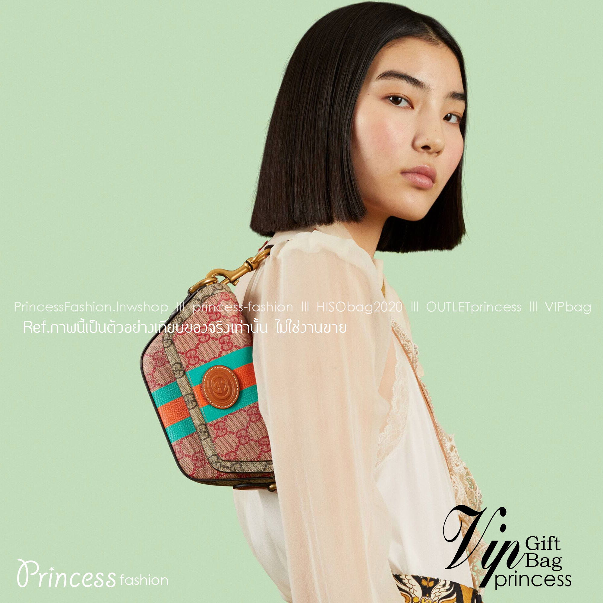 GUCCI GG top handle mini bag with Web เกรดเทพออริจินอล 1:1 ใช้งานต่างประเทศได้ รุ่นใหม่ล่าสุด ฉลองปีกระต่ายด้วยความสดใส เริ่มต้นปีกระต่ายและฤดูใบไม้ผลิอย่างสดใส GG