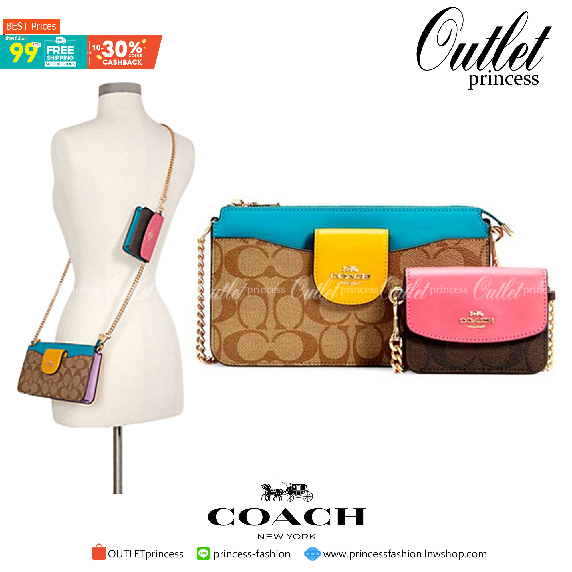 สวยแพคคู่ ทั้งแม่ทั้งลูกเลยจร้าา COACH POPPY CROSSBODY ((c0737//c2916//c3328//c3327//c2917)) พร้อมส่วที่ไทย ได้ไปไม่ผิดหวังแน่นอนค่าา!! กระเป๋าสะพายคลอสบอดี้ร์หรือถือแบบคลัทก็สวยงาม หนังสวยนิ่มมือดีค่ะ ด้านหน้ามีช่องกระดุมให้หนึ่งช่อง เปิดปิดกระเป๋าแบบซิป