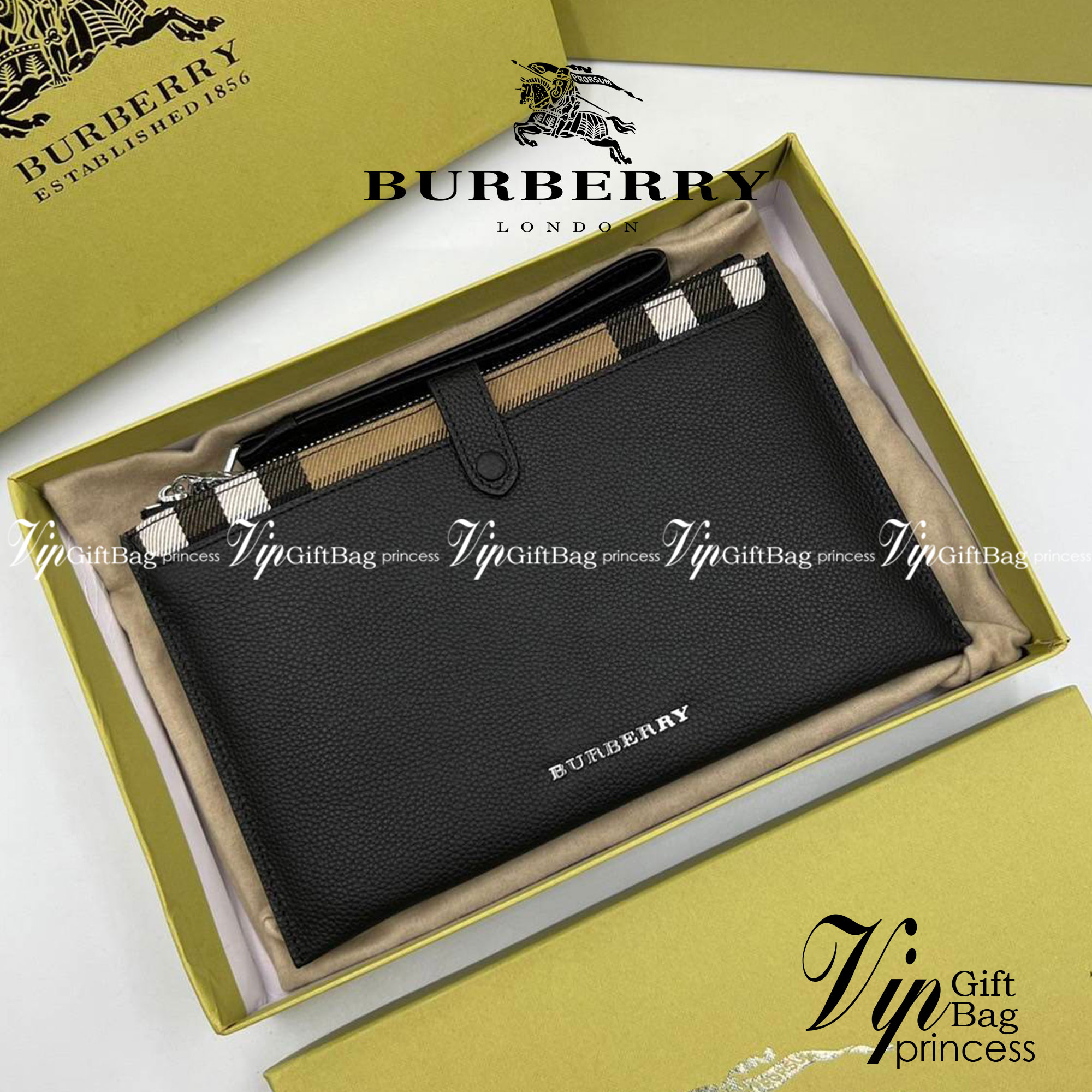 หนังแท้ BURBERRY CLUTCH BAG / BURBERRY Vintage Clutch กระเป๋าทรงคลัชท์ใช้ได้ทั้งหญิง/ชาย Unisex Clutch งานหนังแท้เกรดออริจินอล ภาพสินค้าถ่ายจากงานขายจริง ใช้งานต่างประเทศได้
