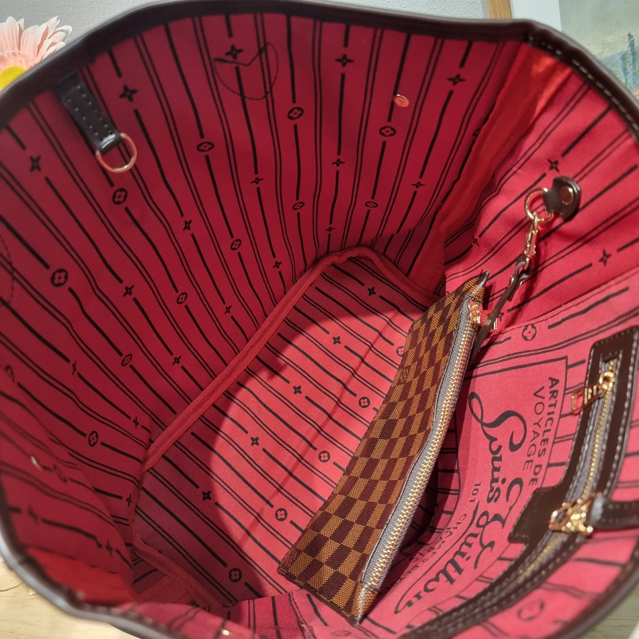 LV Neverfull Monogram / LV 2IN1 TOTE SET กระเป๋าสะพายไหล่ใบใหญ่ทรง tote มาพร้อมใบลูก คลาสสิคที่สุด เป็นอีกรุ่นที่มีคนใช้กันทั่วบ้านทั่วเมือง ฮิตแบบไม่ต้องพูดเยอะ