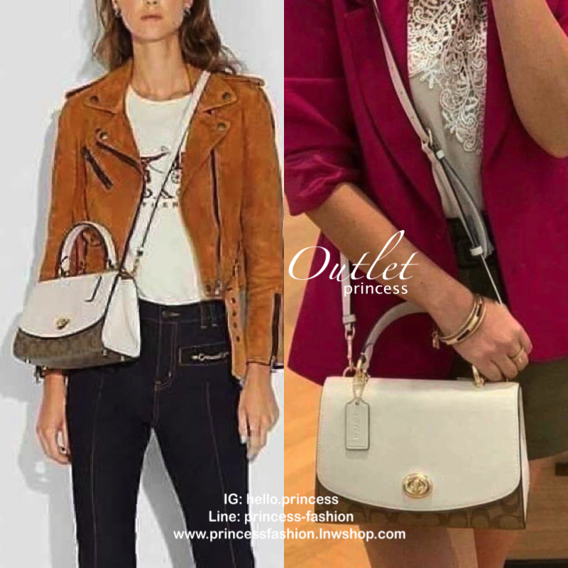 Coach TILLY TOP HANDLE SATCHEL WITH SIGNATURE CANVAS COACH F76620 กระเป๋าถือ กระเป๋าสะพาย เรียบหรูดูแพง ฮิตมาก ขายดีสุดๆ