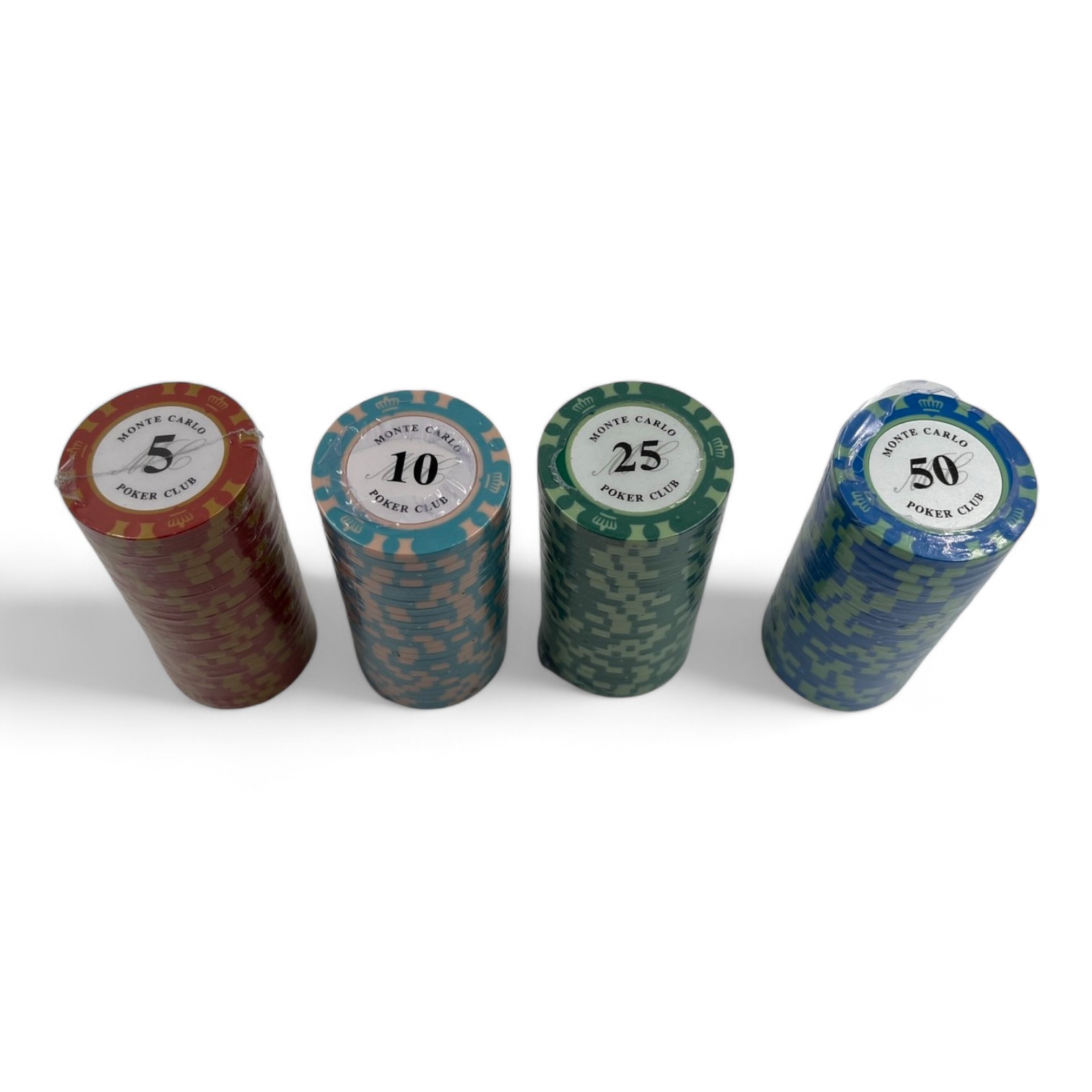 ชุดชิปโป๊กเกอร์เกรดพรีเมี่ยม น้ำหนัก14g.MONTE CARLO (แบรนด์ Poker Club)
