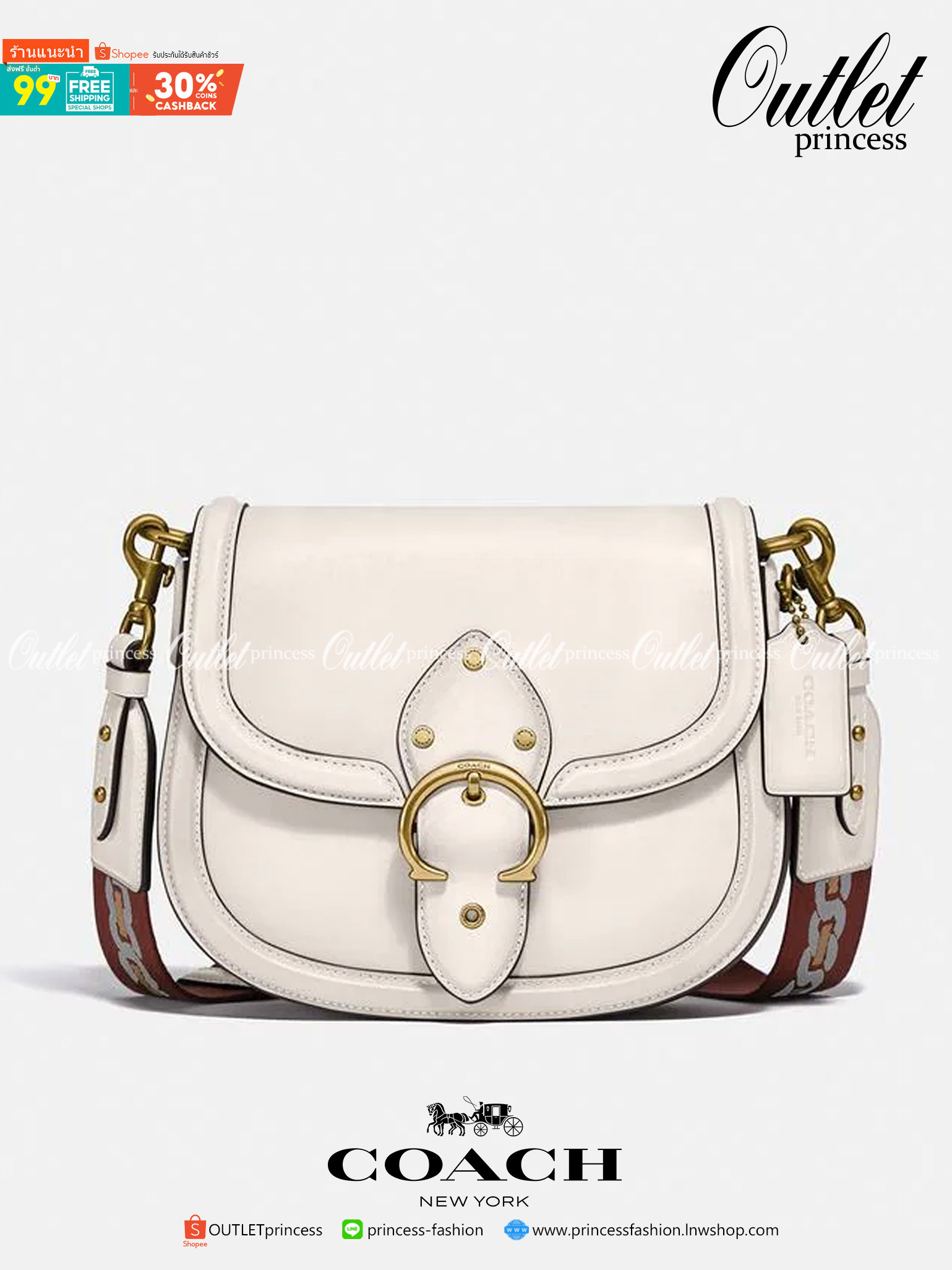 COACH C0749 BEAT SADDLE BAG The best item! ที่สาวๆรอคอย! ฮอตไฟลุก! สีหายาก ละมุนคุณหนู คอลเลคชั่นใหม่ ดีไซน์หรูหรา พิเศษมากๆมาพร้อมสายสะพาย 2 เส้น ใช้คู่กันหรือแยกสะพายก็สวยครบสูตร กระเป๋าสะพายทรง saddle คลาสสิค วัสดุหนัง glove-tanned ทนทาน เปิด-ปิดด้วยกร