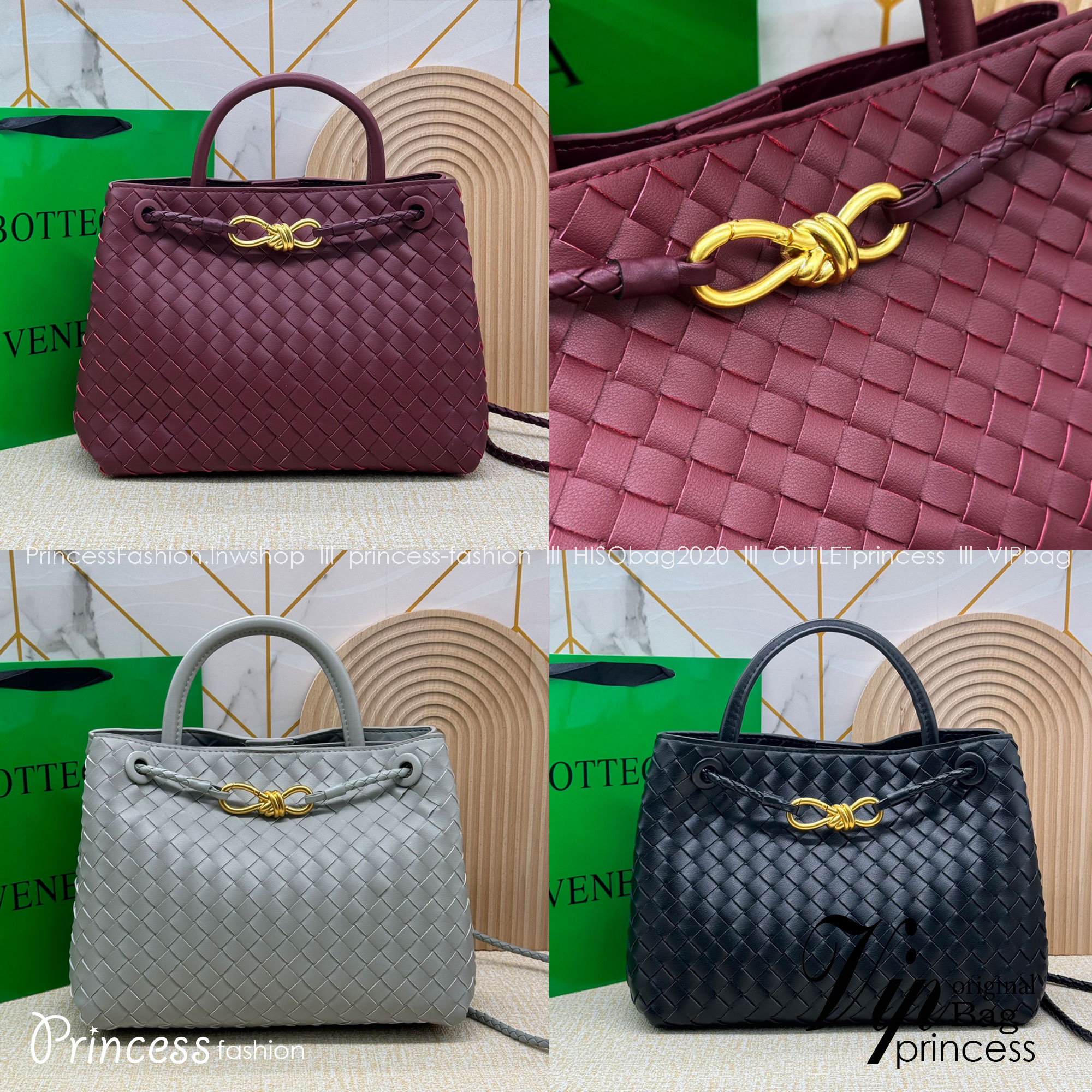 BOTTEGA Small Andiamo embellished intrecciato leather tote 28cm กระเป๋าสะพายดีไซส์สานเป็นเอกลักษณ์ หนัง nappa นิ่มสวยงาม