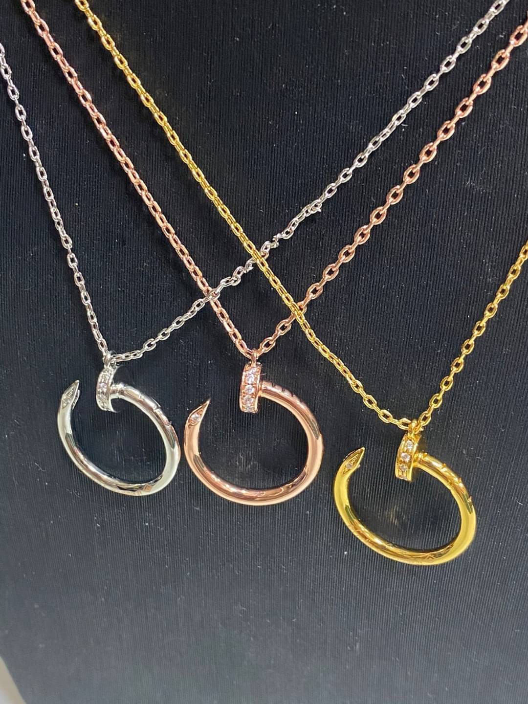 Cartier JUSTE UN CLOU NECKLACE / Cartier necklace สร้อยคอคาเทียร์ หัวตะปูหัวเพชร ภาพถ่ายจากงานจริง วัสดุคุณภาพดี ไม่ลอกไม่ดำ งานปั้มครบตามรูปเลยค่ะ
