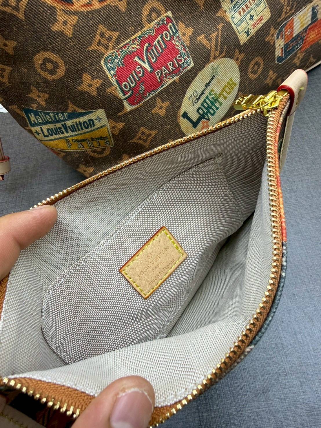 ORI หนังแท้ | LV Neverfull MM Monogram Flight Mode Voyage / LV Tote Bag กระเป๋าสะพายทรงโท้ทใบใหญ่ ดีไซน์ท่องเที่ยว