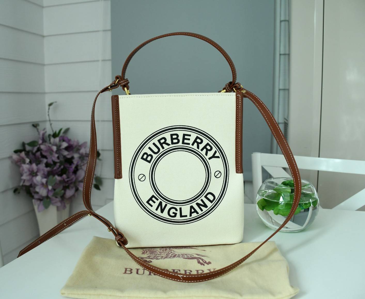 Burberry canvas Bucket Bag Vip Gift with Purchase