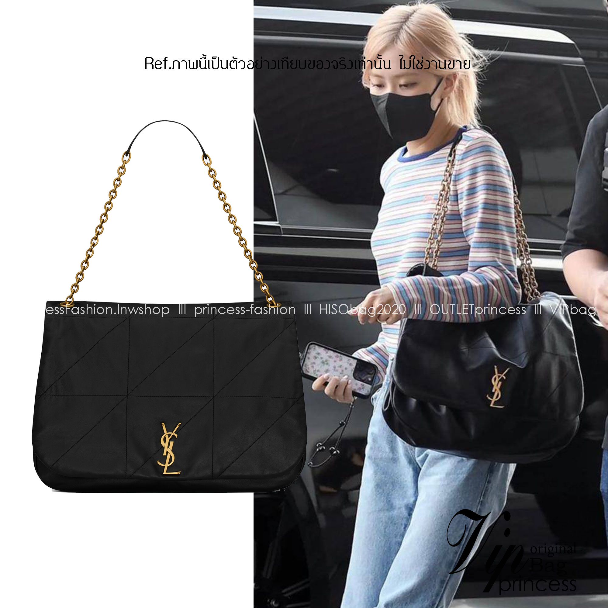 YSL jamie 4.3 in lambskin กระเป๋าสะพายใบใหญ่ เรียบหรู ดูปัง ดูแพง สีดำคลาสสิคตัดกับอะไหล่สีทองได้อย่างลงตัว ครบเครื่องตัวมัม! ดีไซน์ใหม่ 2023 สัมผัสผิวกระเป๋าดูดีมากๆ