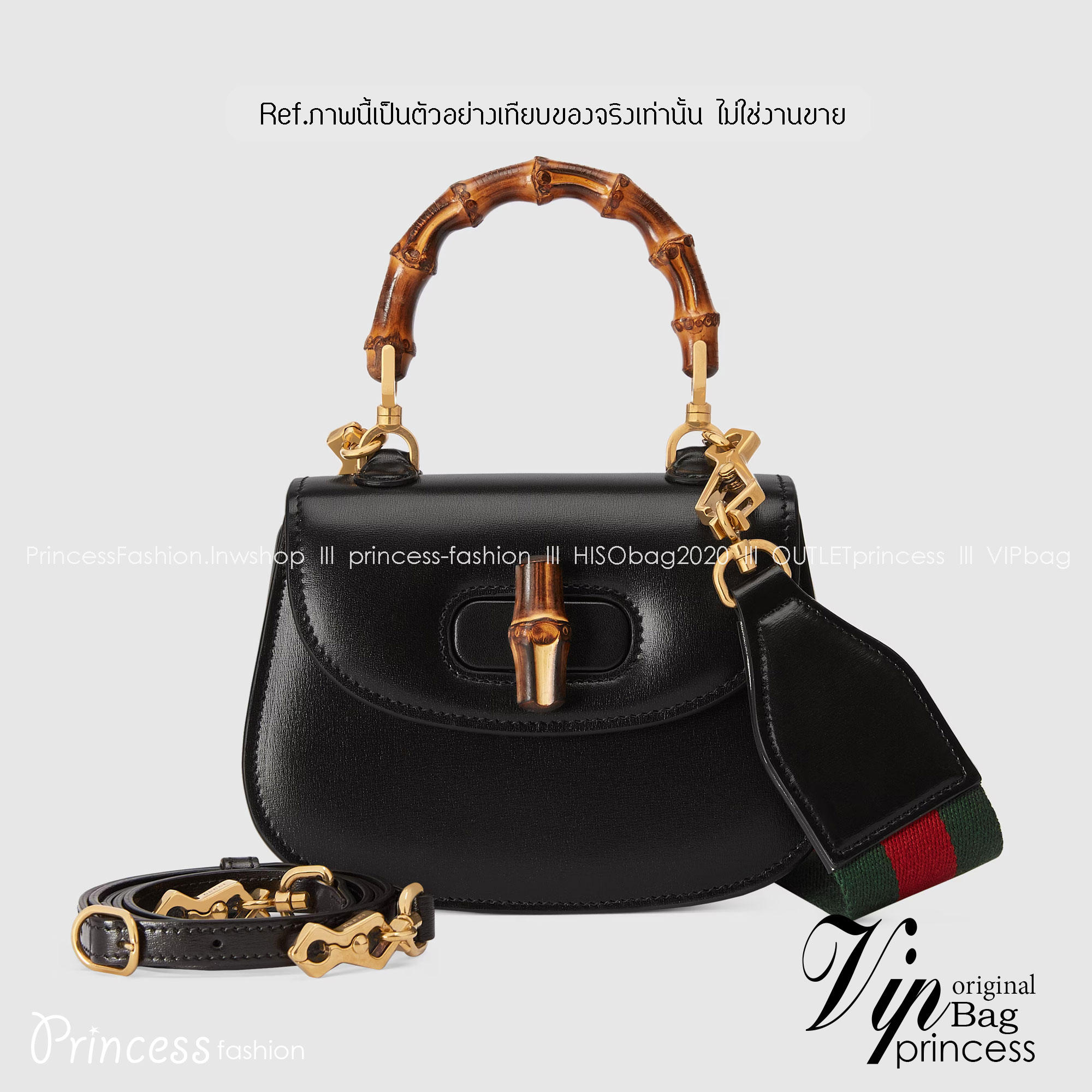 GUCCI BAMBOO 1947 TOP HANDLE BAG กระเป๋าถือ/สะพาย มือจับลายไม้ไผ่หรูหรา เกรดออริ สลับแท้ 1:1 ใช้งานต่างประเทศได้