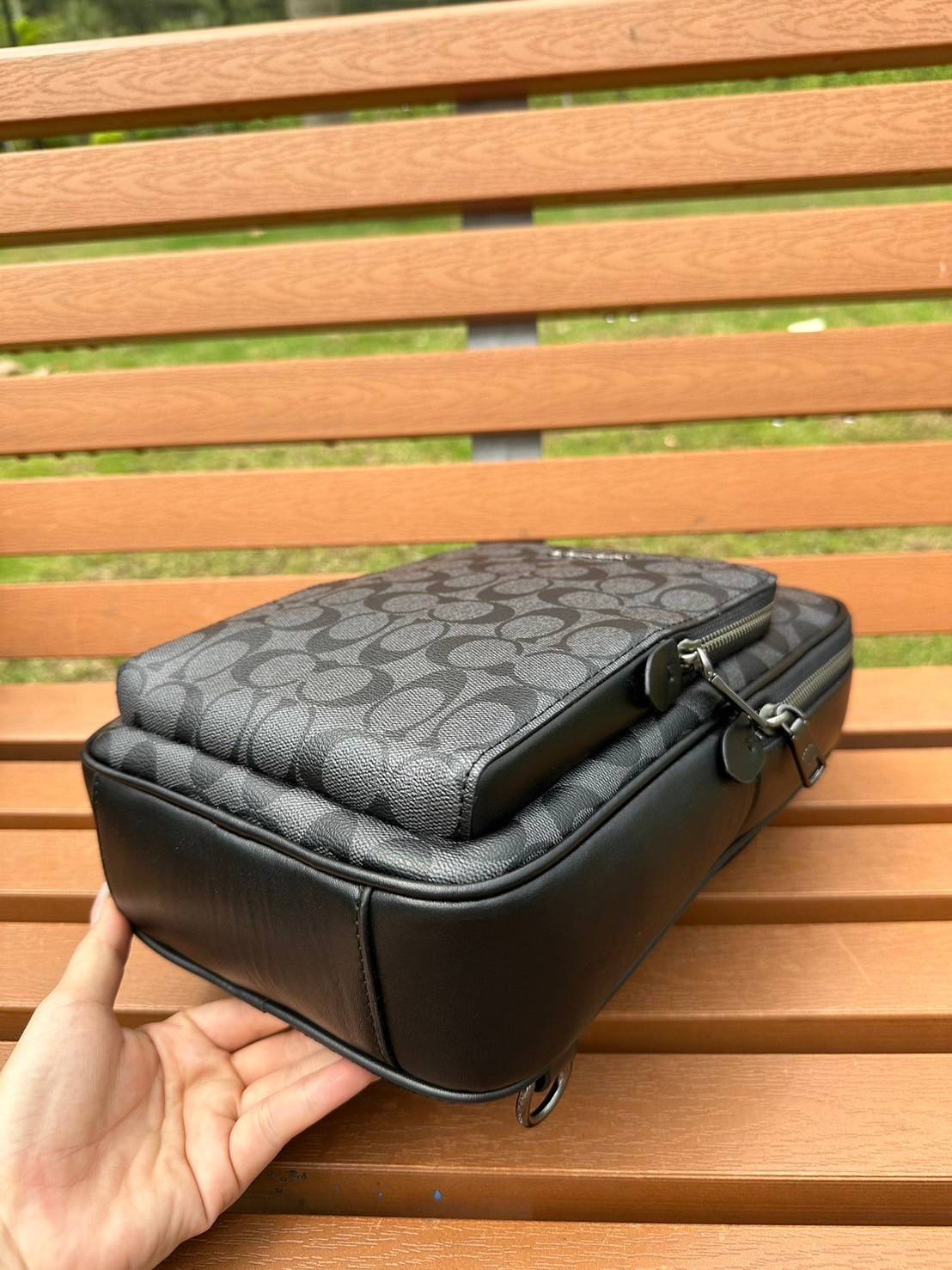 พร้อมส่ง 4 สี COACH Ethan Pack In Signature Canvas / COACH GRAHAM PACK กระเป๋าคาดอก 🧡 เกรดท็อปออริจินอล 1:1 สลับแท้ เกรดดีสุด ใช้งานต่างประเทศได้