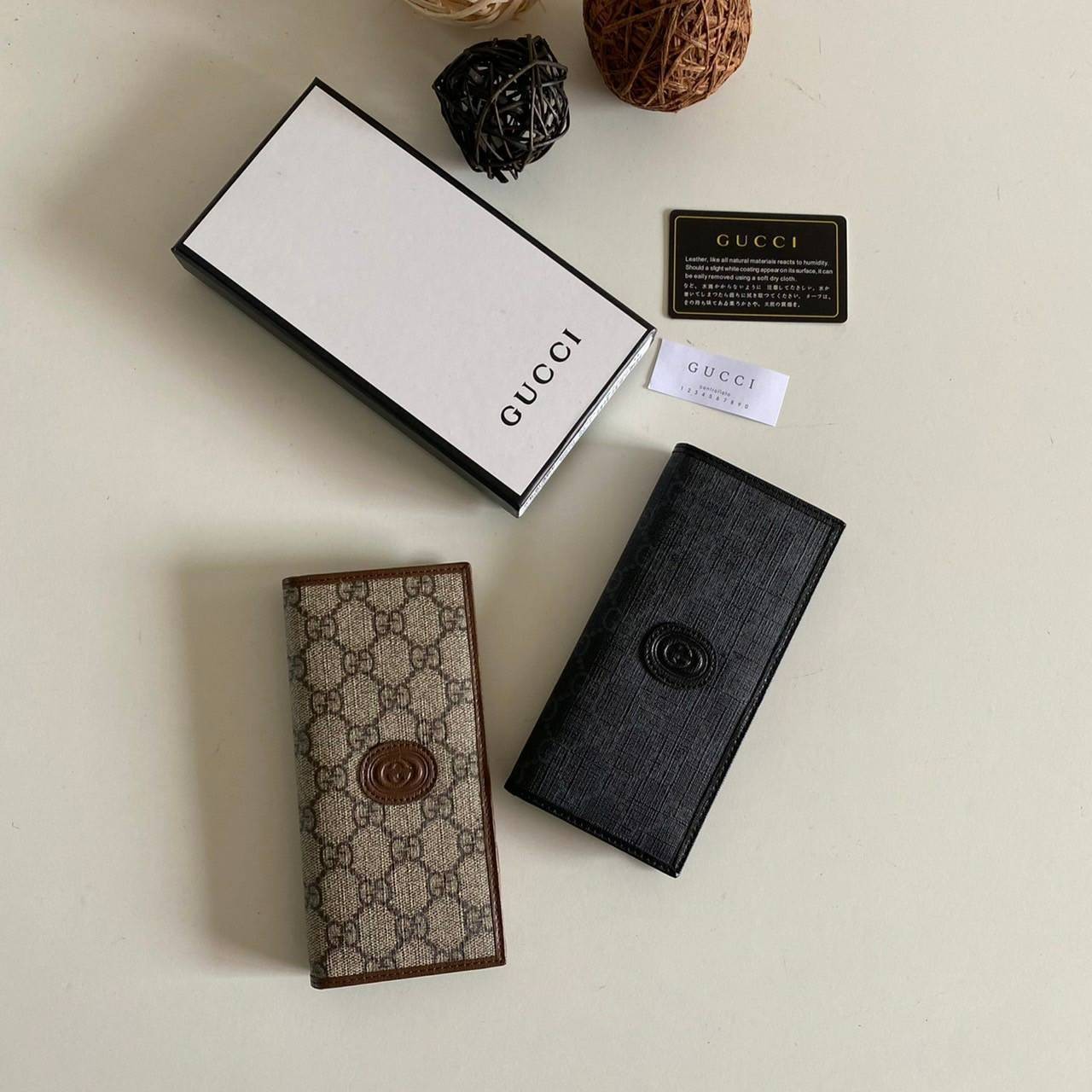VIP 】Gucci Wallet long กระเป๋าสตางค์ใบยาวสำหรับผู้ชาย งานหนังแท้ รุ่นพิเศษครบเซ็ท ราคาคุ้มที่สุด ต้อนรับปีแห่งความปัง!! เอ็กซ์คลูซีฟมาก!!
