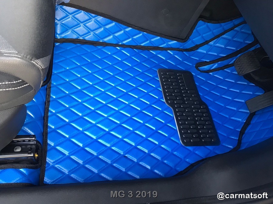 พรมปูพื้นรถยนต์ MG 3 2019 ยางปูพื้นรถEVA ลายDIAMOND เต็มคัน