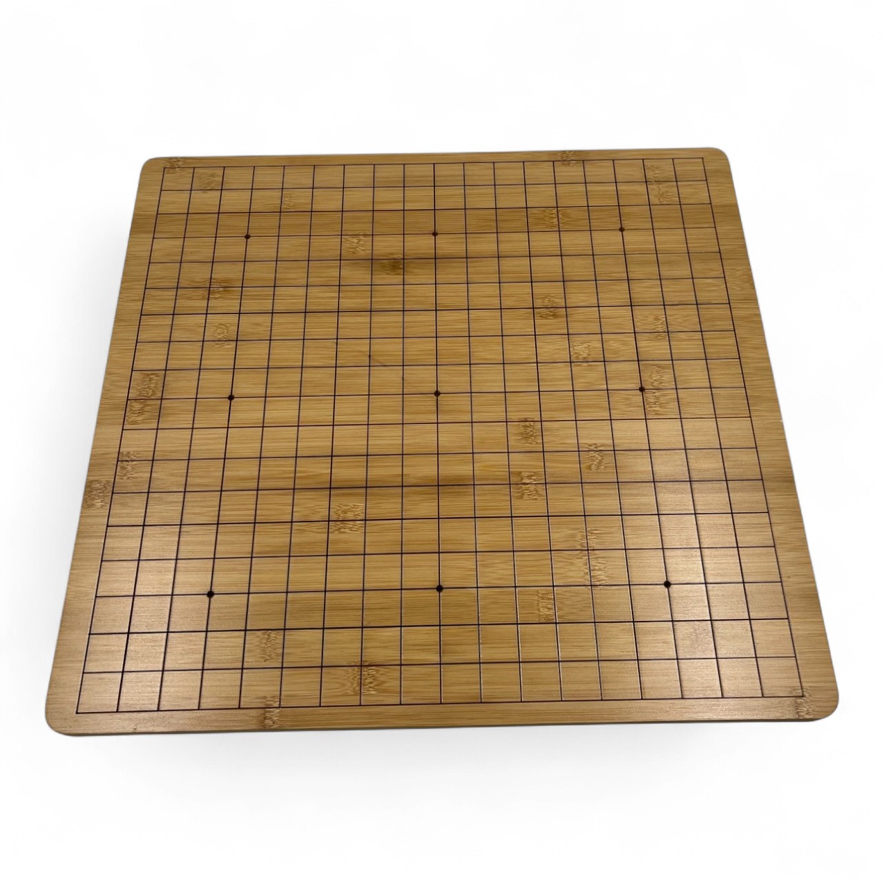 ชุดกระดานหมากล้อมไม้ขอบมนหนา2ซม.กระดาน19x19และ13x13เส้นพร้อมโถไม้Torreyaและเม็ดหมากพลาสติกเมลามีนนูนสองด้าน