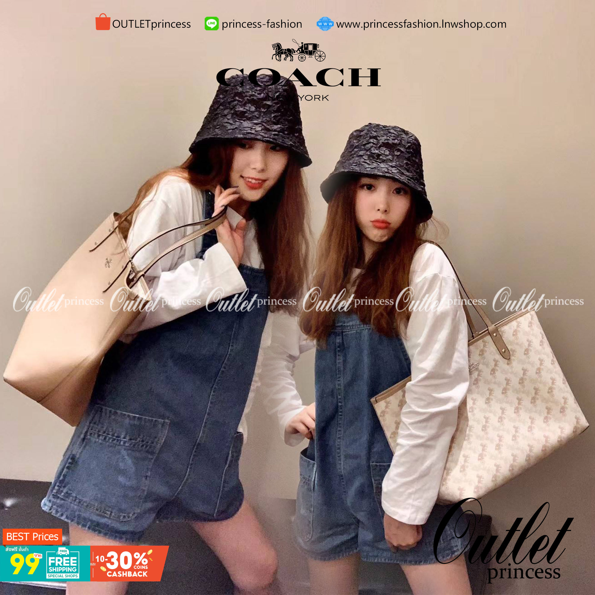 COACH 91107 REVERSIBLE CITY TOTE WITH HORSE AND CARRIAGE PRINT ใช้ได้ 2 ด้าน 🔺ทรง Tote รุ่นแนะนำค่ะ!! วัสดุ pvc อย่างดี นิ่มยวบตัวสวย ลายรถม้าทั้งใบค่ะ (ในไทยหายากค่ะลายนี้) 📌สามารถใช้ได้ทั้งด้านในและด้านนอกนะคะ สวยทั้ง2ด้านเลยทีเดียว เป็น