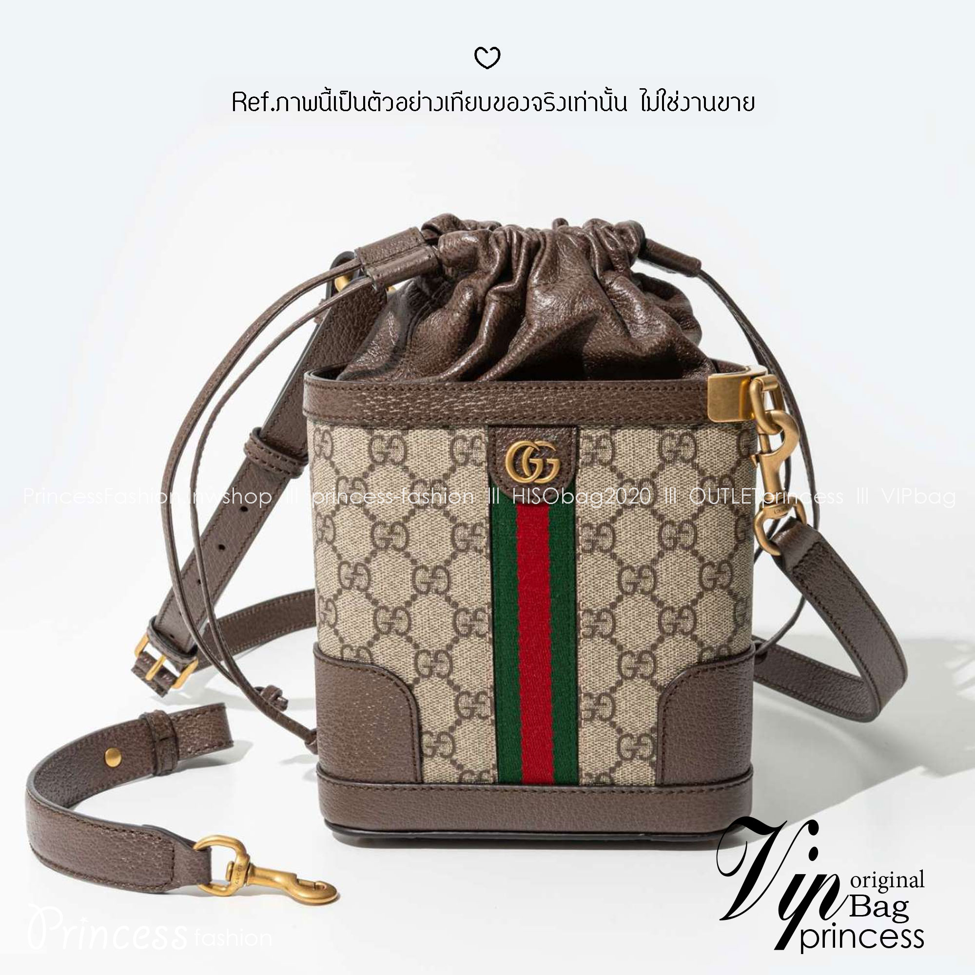 ORI หนังแท้ | GUCCI Ophidia GG Bucket Bag กระเป๋าสะพายทรงบัคเก็ตสามเหลี่ยม สุดไอโคนิค เพิ่มกิมมิกแต่งแถบอะไหล่สีทอง สวยหรูคลาสิกสุดๆ เป็นรุ่นหายาก ของมาจำกัด อย่าพลาดเชียวน้า