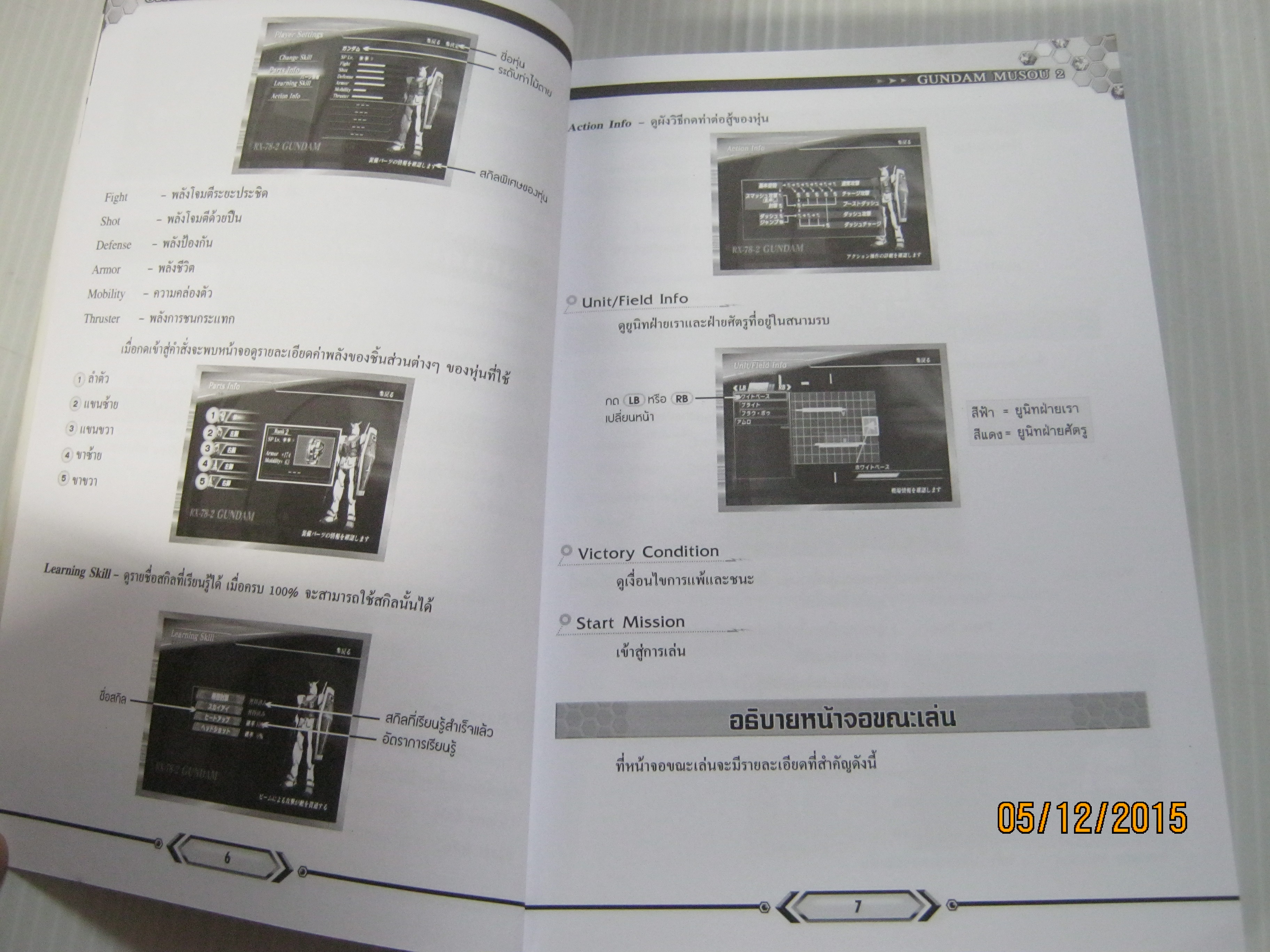 คู่มือเฉลยเกม XBOX360 & PS2 GUNDAN MUSOU 2