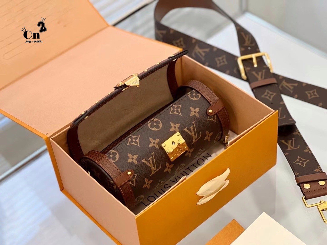 LV PAPILLON TRUNK Monogram coated canvas กระเป๋าสะพายทรงหมอน งานเปิดหน้าหนังลายโมโนแกรม อะไหล่ปั้มทุกจุด เกรดงานสวยเกินราคา ภาพสินค้าถ่ายจากงานขายจริง ใช้งานต่างประเทศได้
