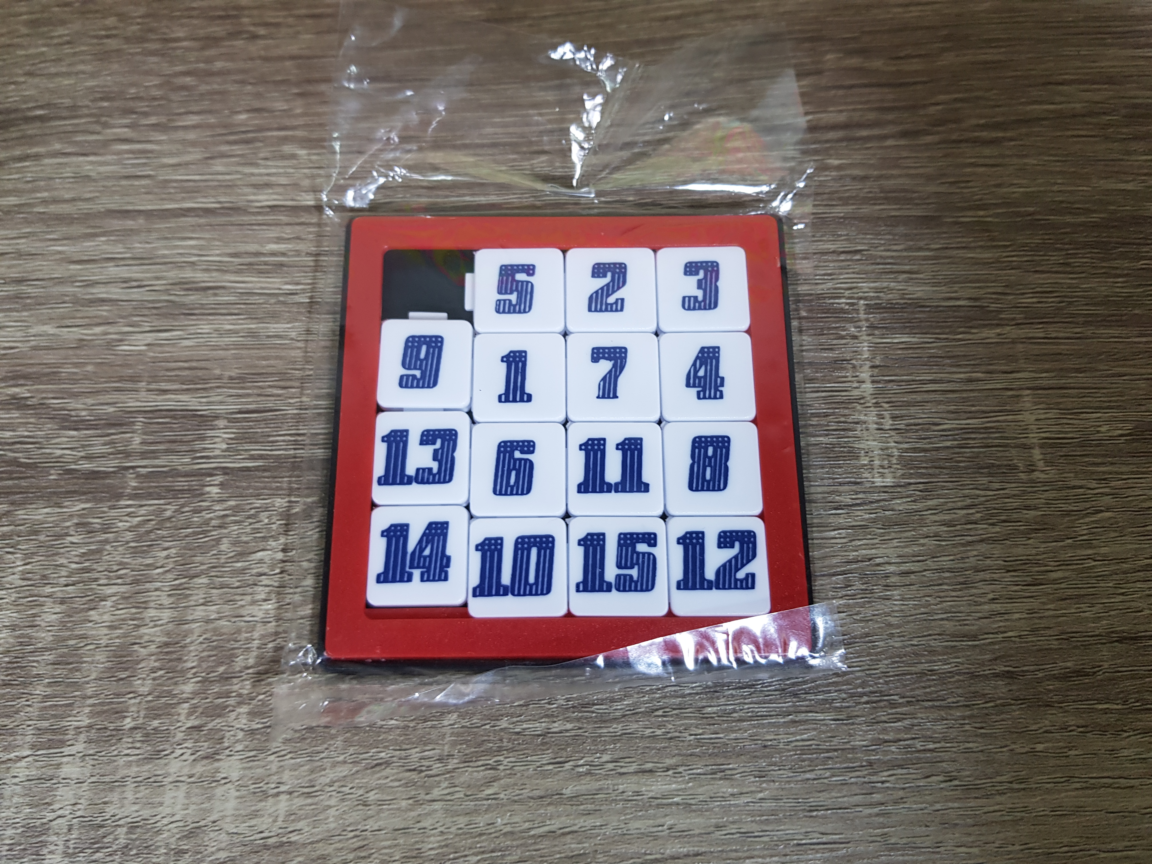 เกมเลื่อนเรียงตัวเลขแบบพลาสติก 1-15