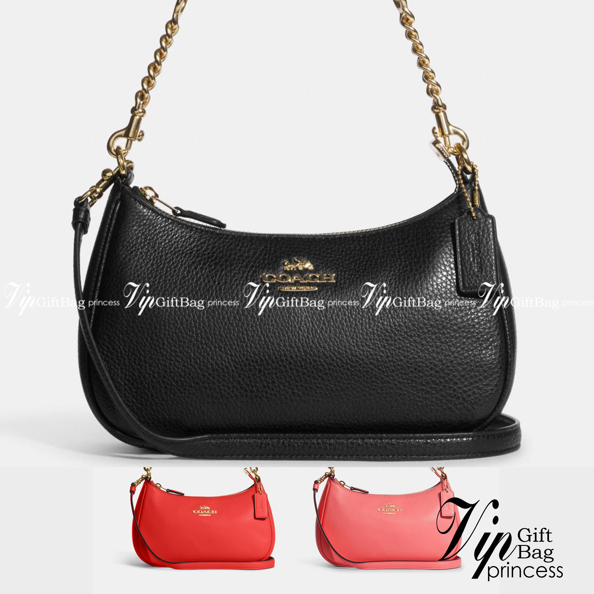 พร้อมส่งครบสี สวยทุกสีเลยค่า😘 ((CA173//CA209//CA548)) COACH TERI SHOULDER BAG 🔹กระเป๋าทรงพอช ในรูปแบบหนังแท้ หนังนิ่มสวยมากค่ะ