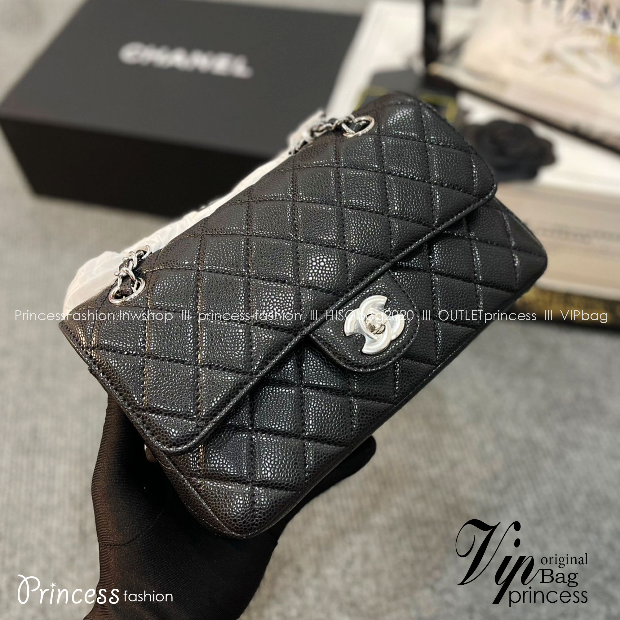 Chanel Classic 9" / Chanel Bag พร้อมส่ง กระเป๋าสะพายรุ่นยอดนิยม งานหนังสวยมาก มาพร้อมกล่อง อปก ครบเซ็ท ใช้งานต่างประเทศได้ ภาพถ่ายจากงานขายจริง