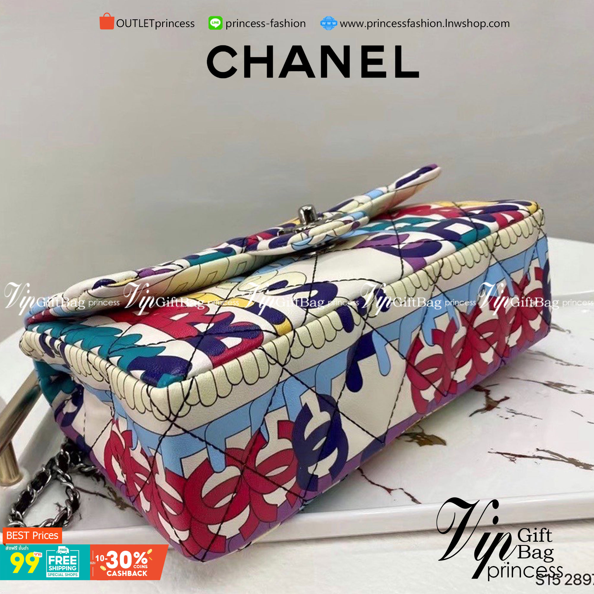 VIP 】CHANEL CLASSIC VINTAGE รุ่นเข้าใหม่ พิมพ์ลายแน่นมากกก ต้อนรับปีใหม่ ด้วยโทนสีสดใส ดีไซน์ยอดนิยมหนังสวยอยู่ทรงดูแลรักษาง่าย งานอะไหล่ทองเพิ่มความหรูหรา พร้อมส่งที่ไทยราคาสุดคุ้มห้ามพลาด!